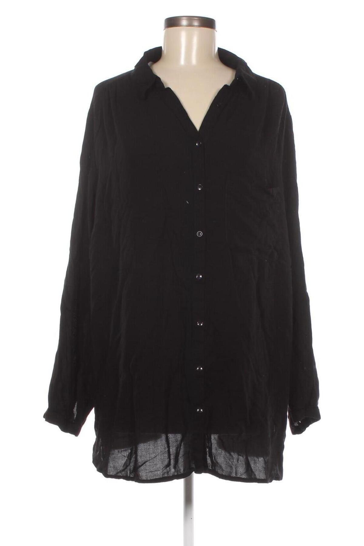 Γυναικείο πουκάμισο Ms Mode, Μέγεθος XXL, Χρώμα Μαύρο, Τιμή 14,07 €