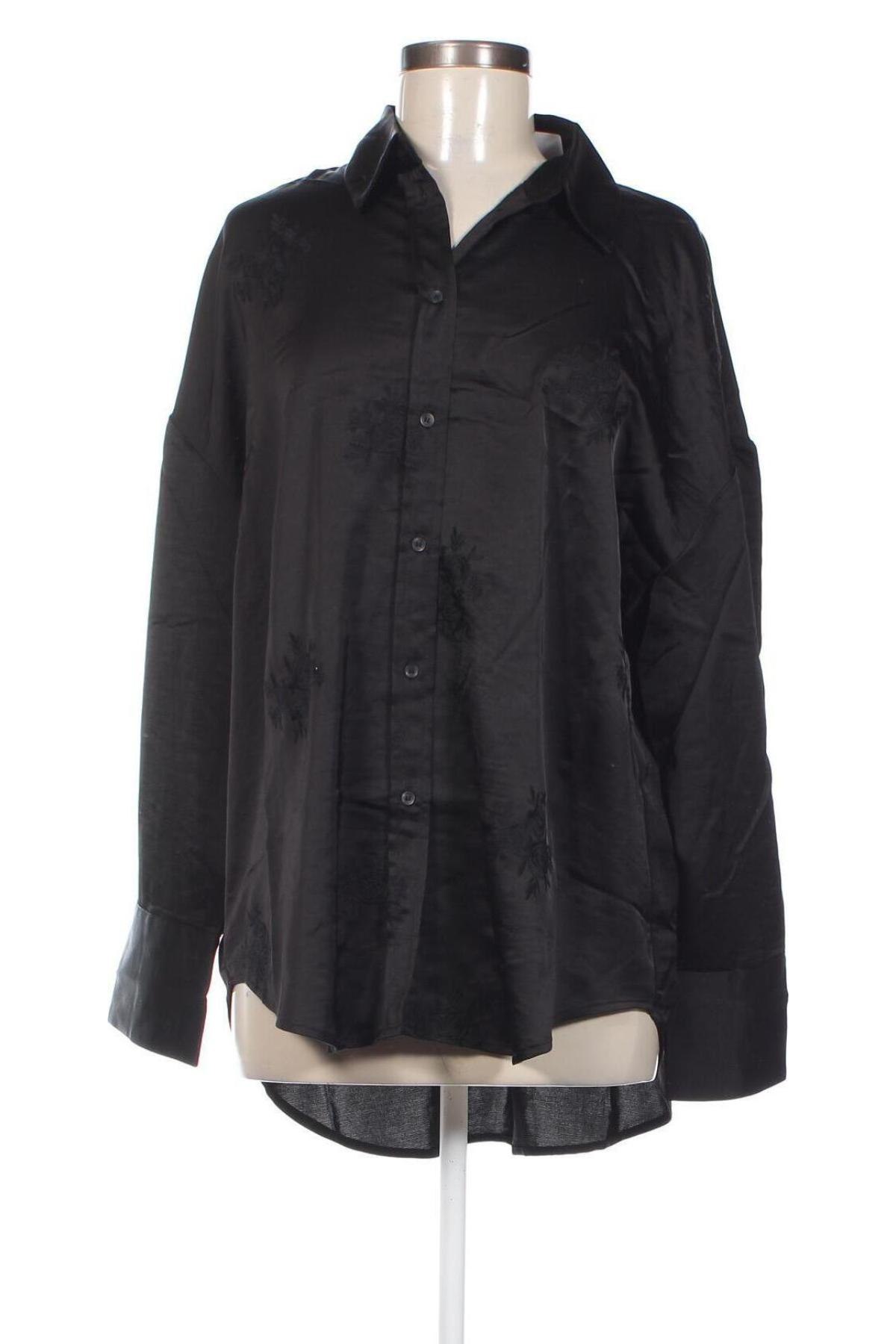 Γυναικείο πουκάμισο ONLY, Μέγεθος L, Χρώμα Μαύρο, Τιμή 9,07 €