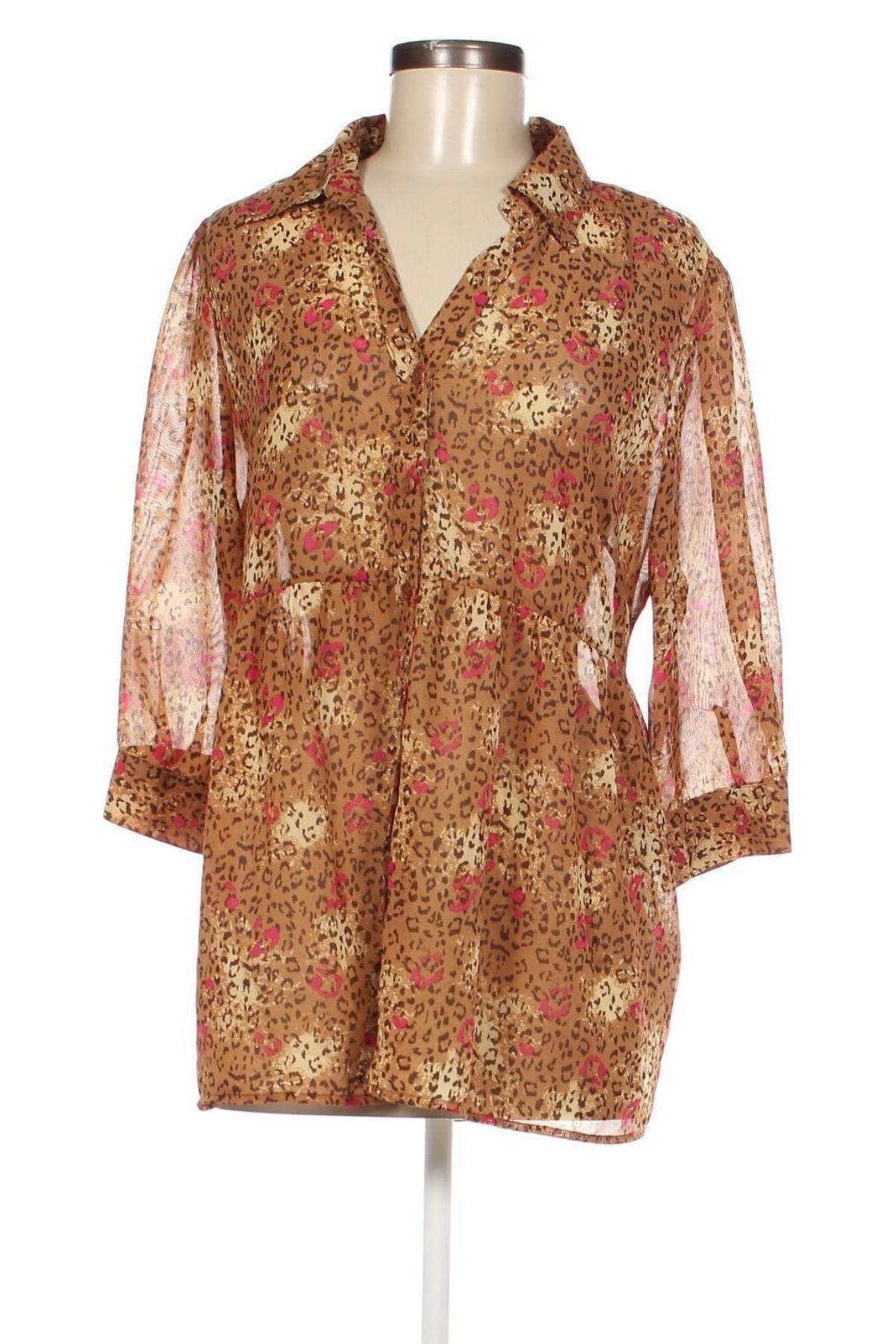 Γυναικείο πουκάμισο Okay, Μέγεθος XL, Χρώμα Καφέ, Τιμή 6,03 €