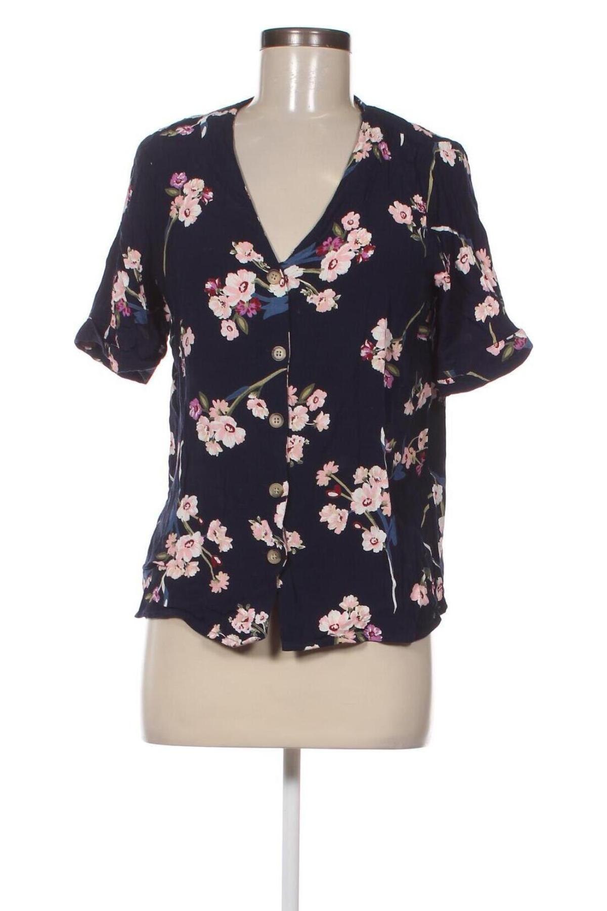 Γυναικείο πουκάμισο Pieces, Μέγεθος L, Χρώμα Μπλέ, Τιμή 3,71 €