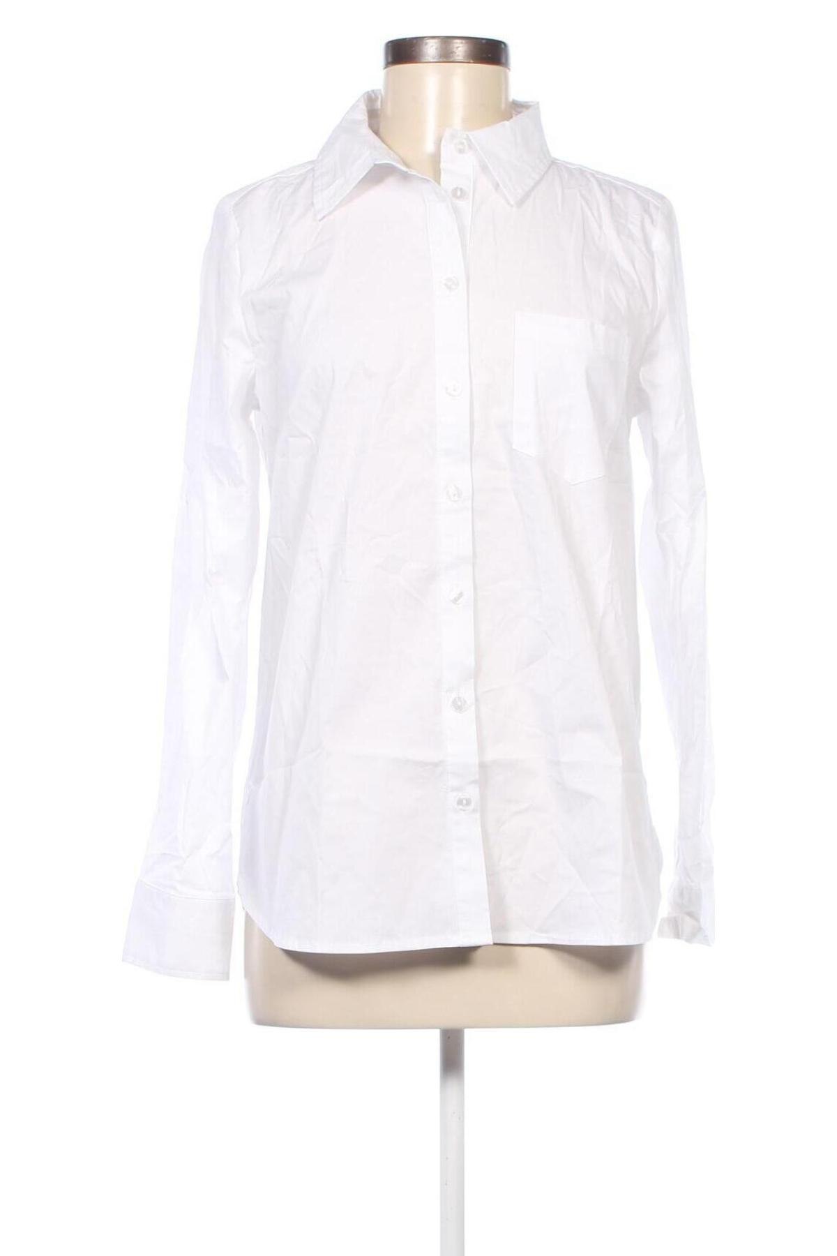Γυναικείο πουκάμισο Pulz Jeans, Μέγεθος S, Χρώμα Λευκό, Τιμή 14,84 €