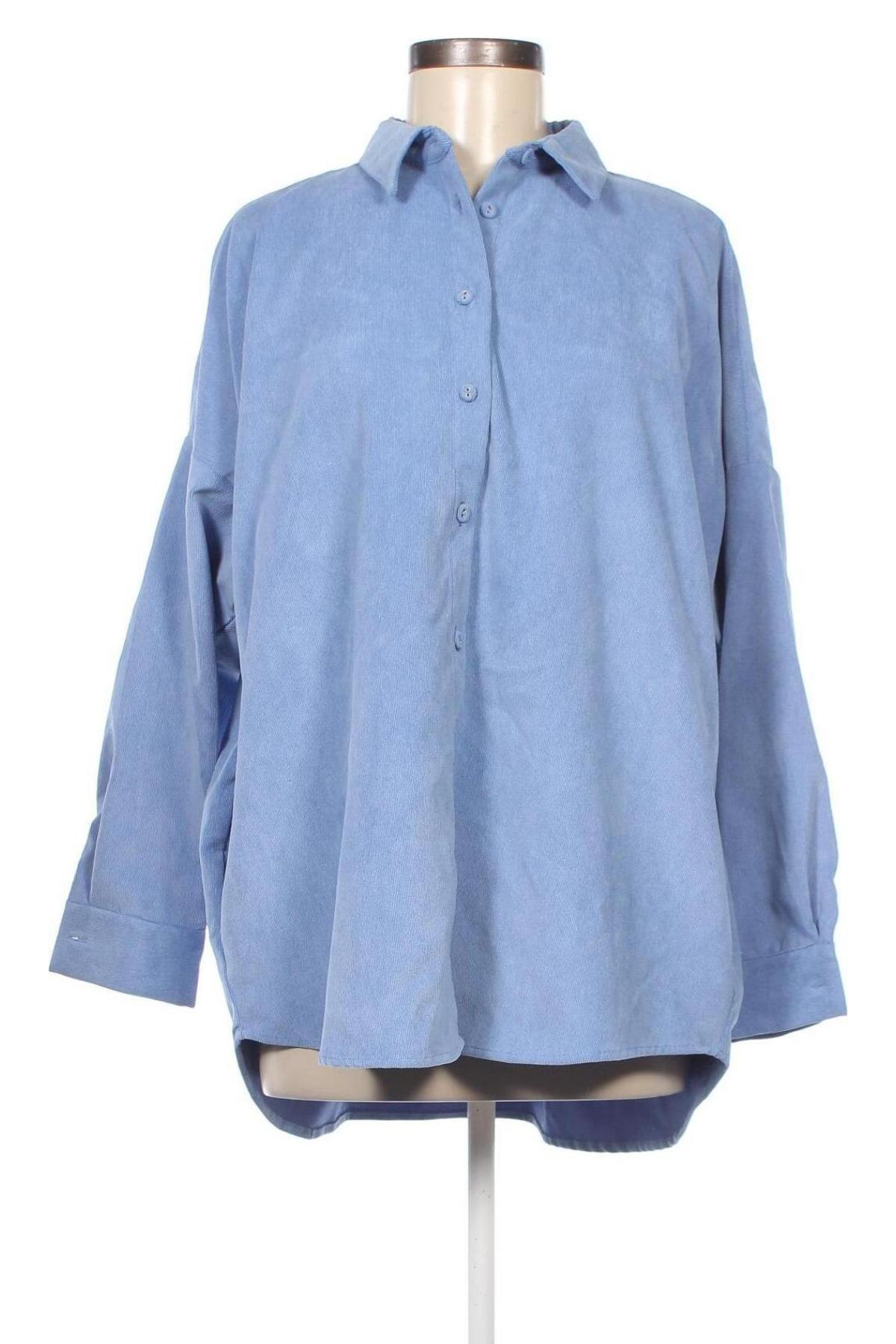 Γυναικείο πουκάμισο Zara, Μέγεθος L, Χρώμα Μπλέ, Τιμή 29,31 €