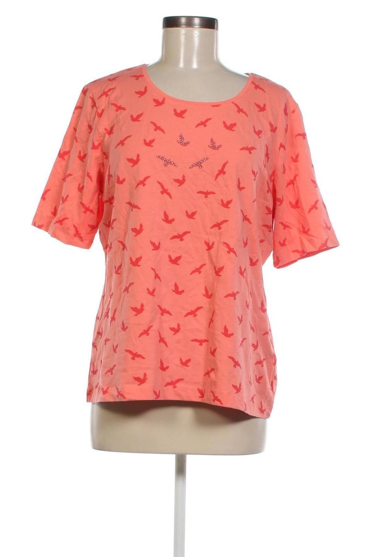 Γυναικείο t-shirt Adagio, Μέγεθος XL, Χρώμα Πορτοκαλί, Τιμή 12,99 €