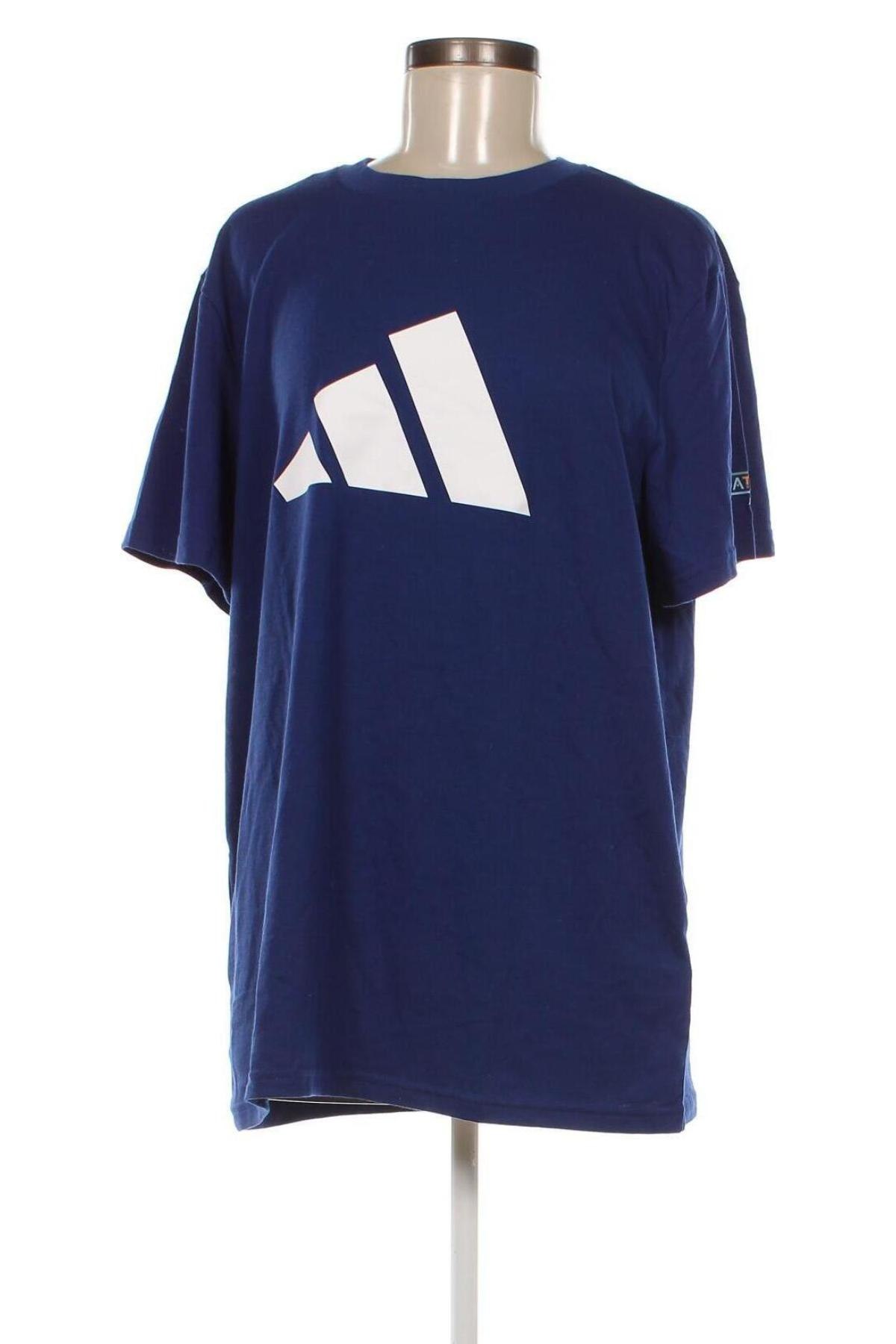 Γυναικείο t-shirt Adidas, Μέγεθος L, Χρώμα Μπλέ, Τιμή 35,88 €