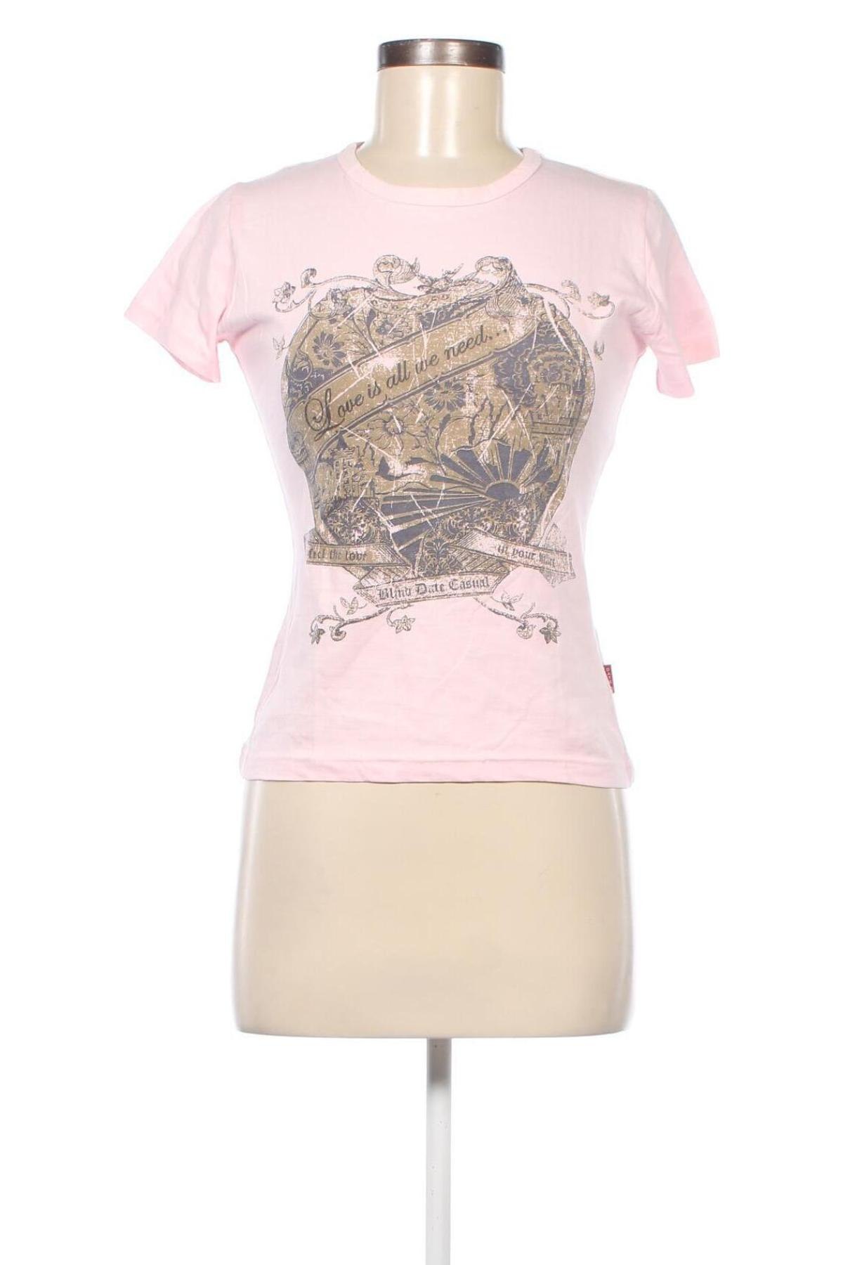 Дамска тениска Blind Date, Размер M, Цвят Розов, Цена 13,00 лв.