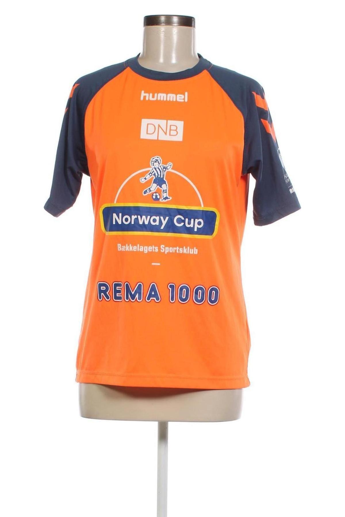 Γυναικείο t-shirt Hummel, Μέγεθος M, Χρώμα Πορτοκαλί, Τιμή 3,34 €