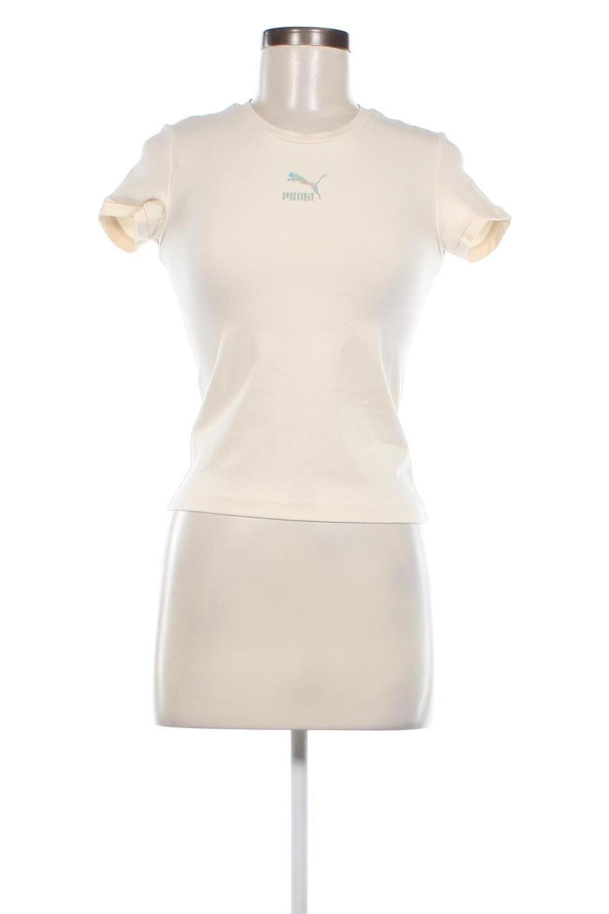 Damen T-Shirt PUMA, Größe XS, Farbe Ecru, Preis 14,05 €