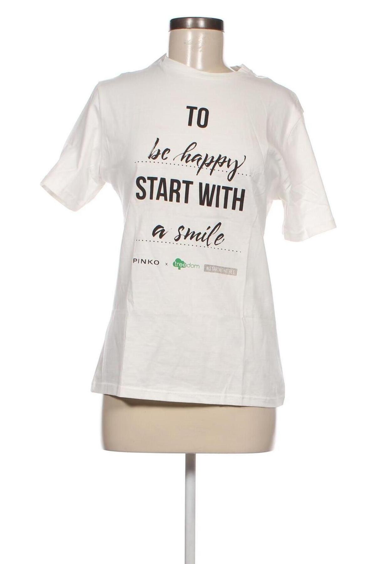 Γυναικείο t-shirt Pinko, Μέγεθος M, Χρώμα Λευκό, Τιμή 48,25 €
