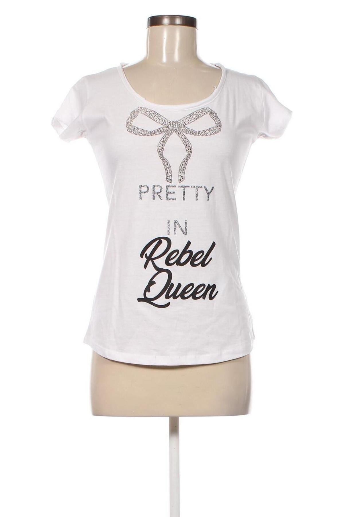 Дамска тениска Rebel Queen, Размер S, Цвят Бял, Цена 58,00 лв.