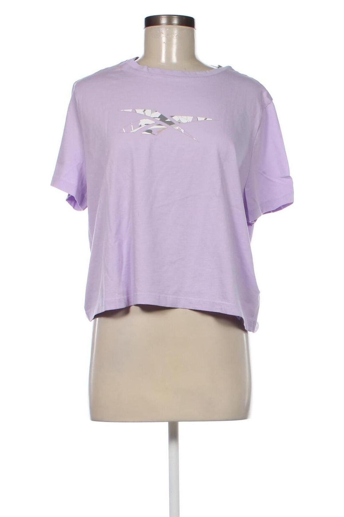 Γυναικείο t-shirt Reebok, Μέγεθος XL, Χρώμα Βιολετί, Τιμή 26,01 €