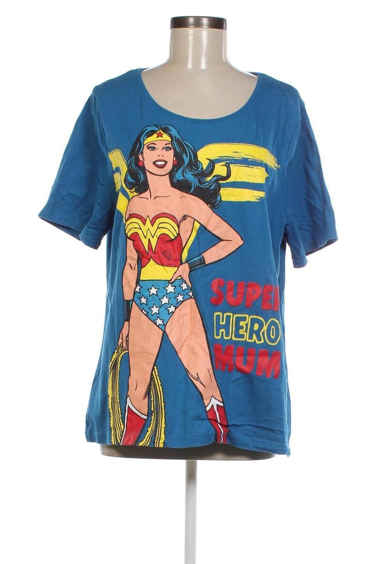 Дамска тениска Wonder Woman, Размер XL, Цвят Син, Цена 13,00 лв.