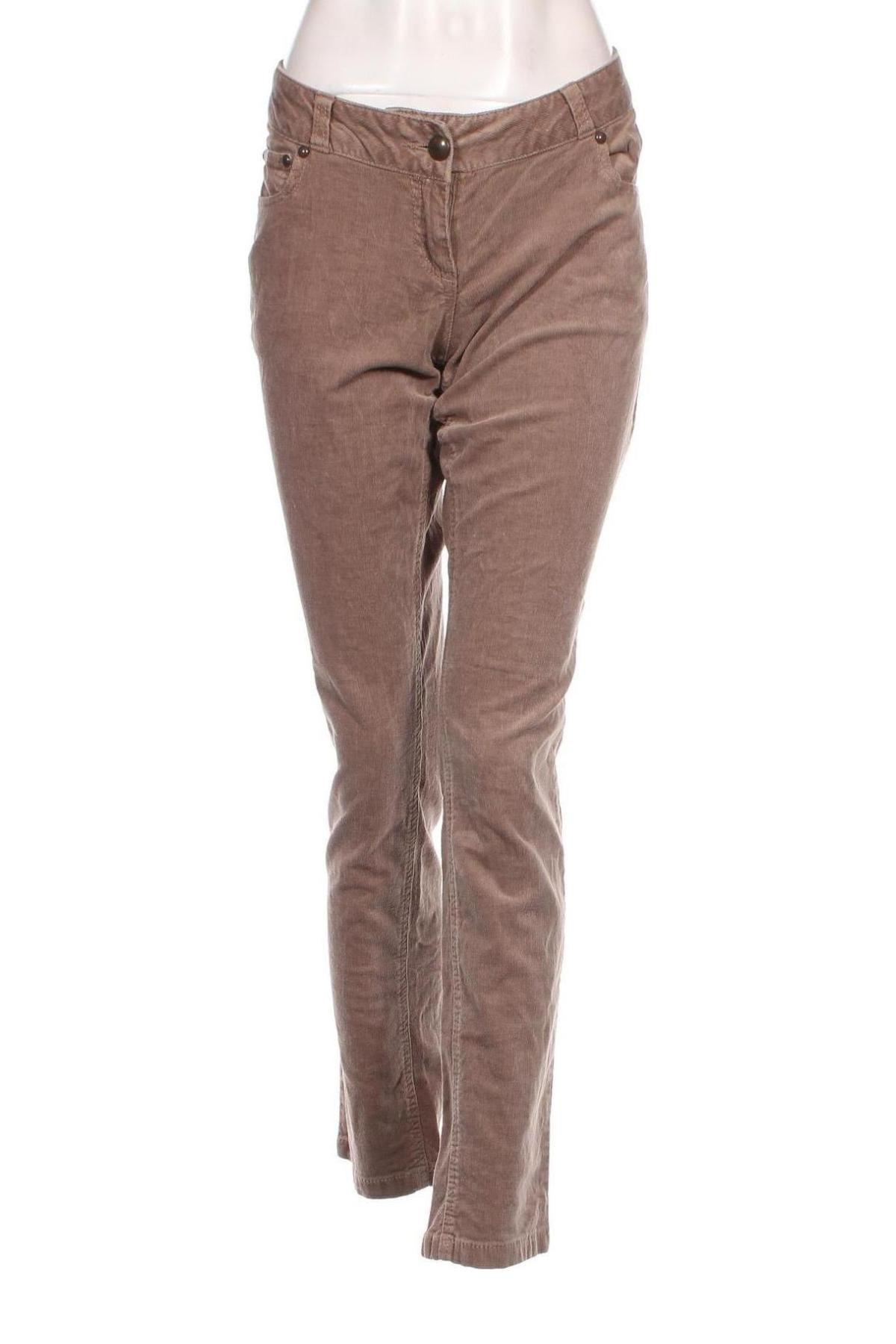 Pantaloni de velvet de femei Colours Of The World, Mărime L, Culoare Bej, Preț 14,31 Lei