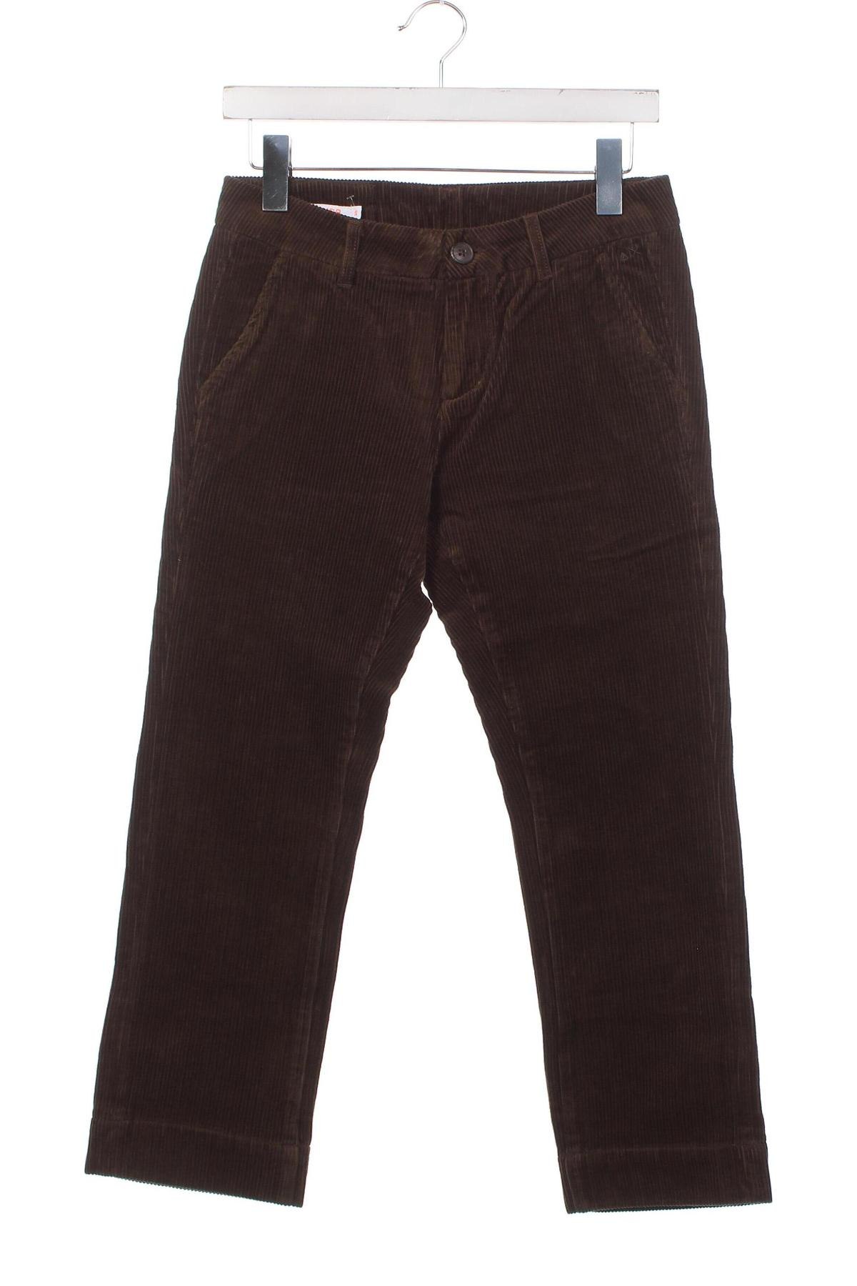 Pantaloni de velvet de femei SUN68, Mărime XS, Culoare Maro, Preț 62,43 Lei