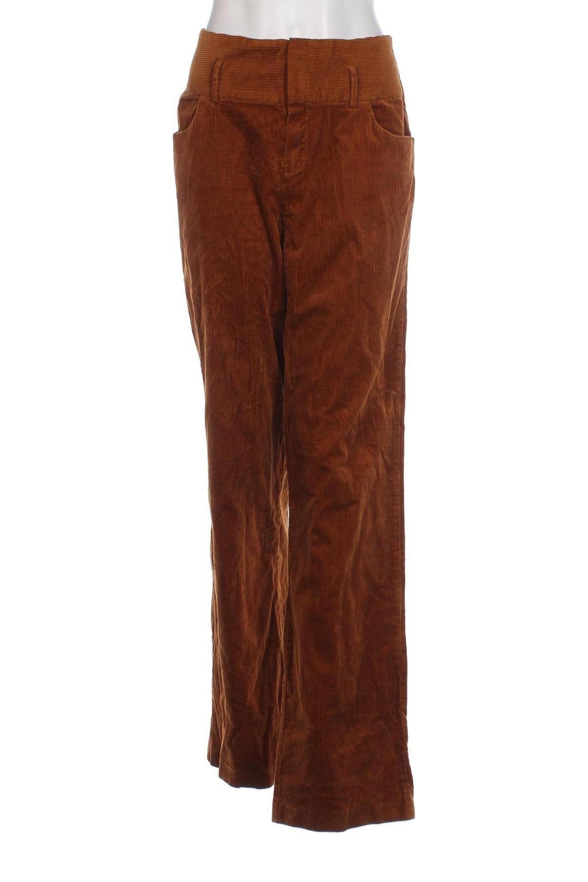 Γυναικείο κοτλέ παντελόνι Zara Trafaluc, Μέγεθος L, Χρώμα Καφέ, Τιμή 4,95 €