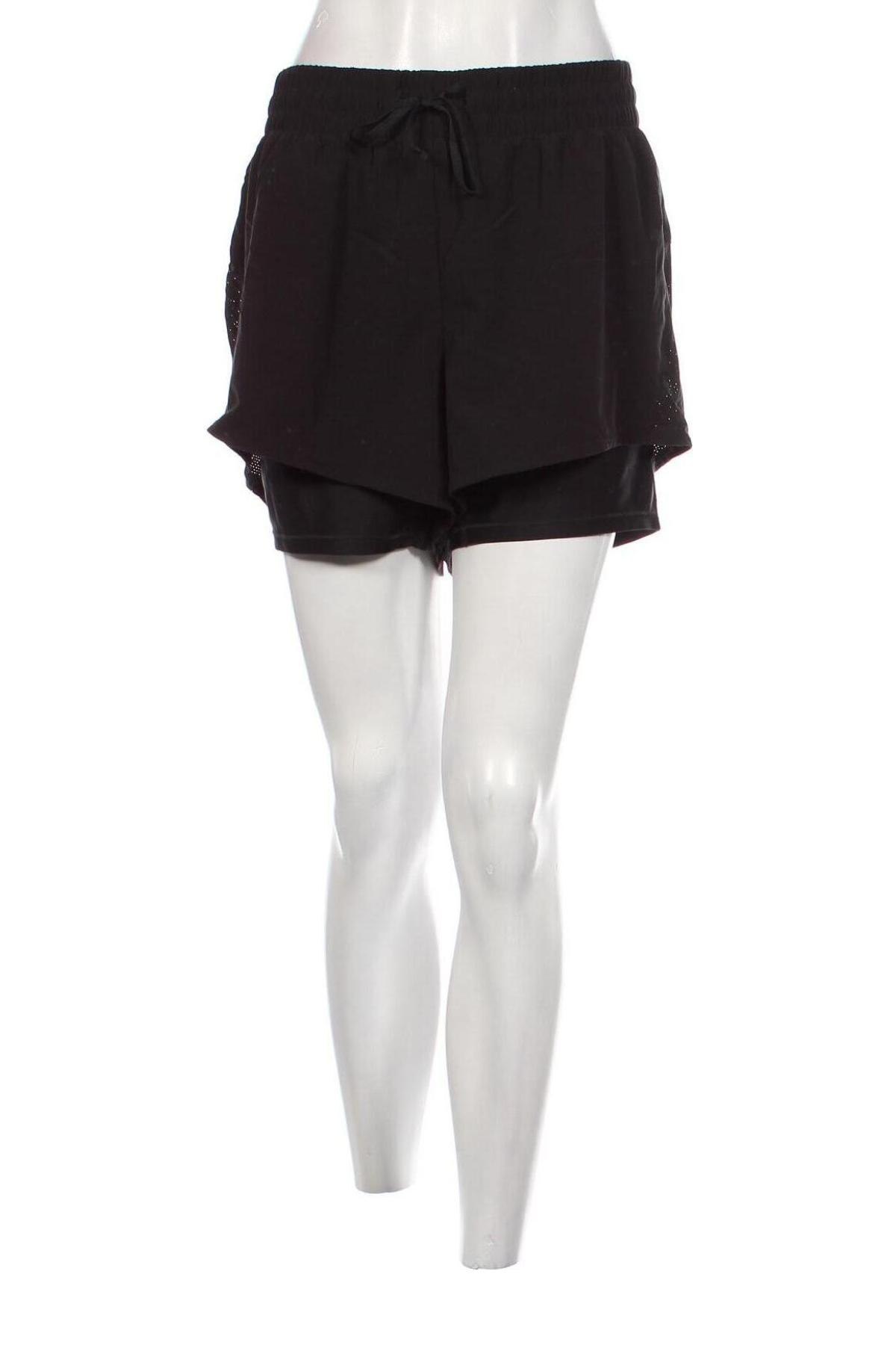 Дамски къс панталон H&M Sport, Размер XL, Цвят Черен, Цена 19,00 лв.