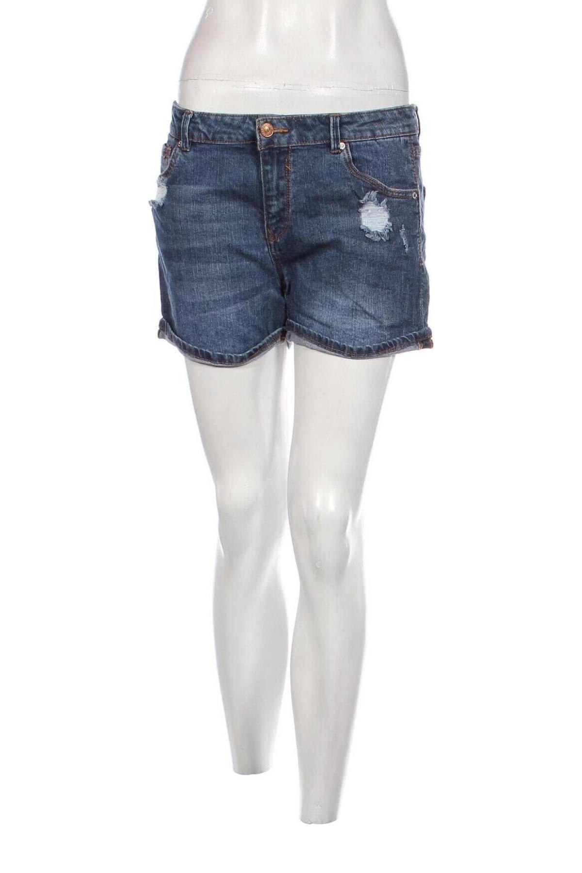Γυναικείο κοντό παντελόνι Pull&Bear, Μέγεθος M, Χρώμα Μπλέ, Τιμή 11,75 €