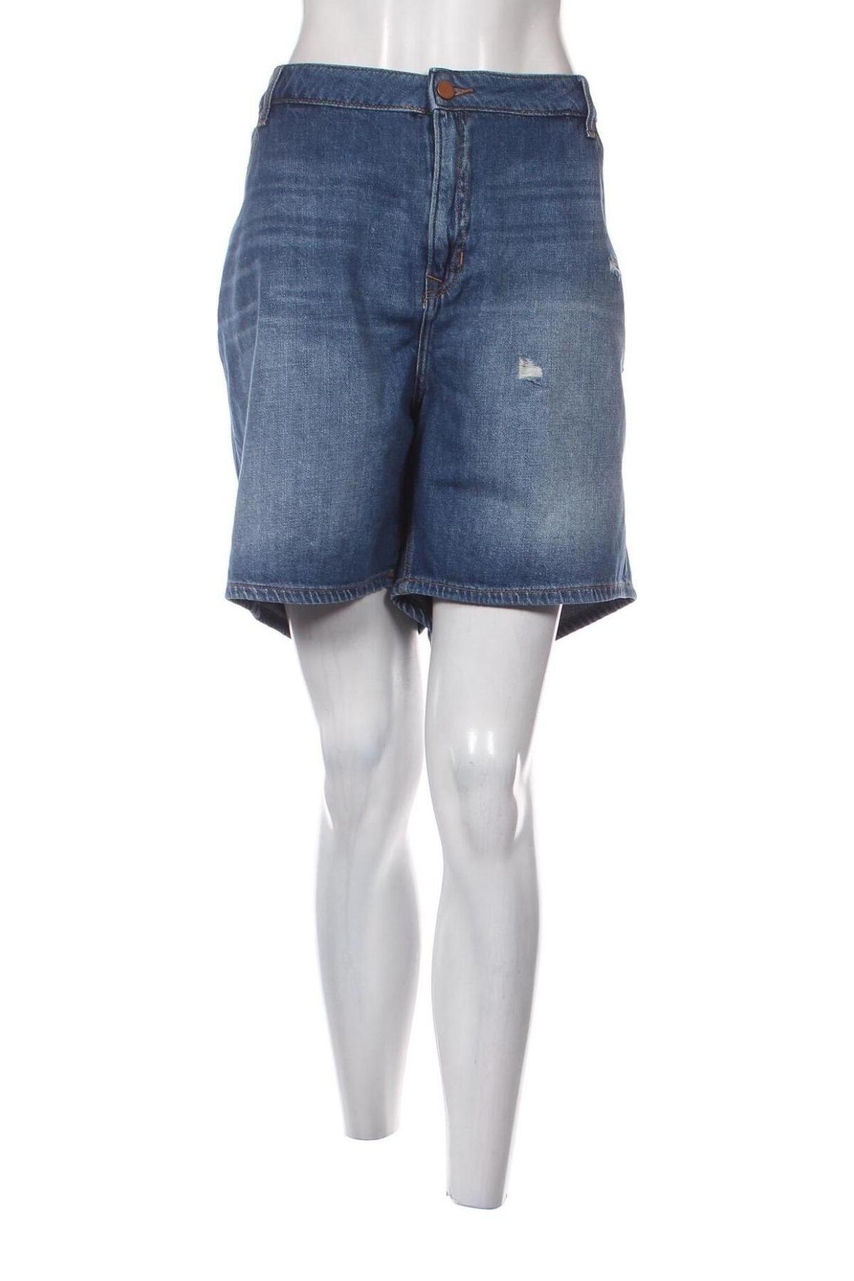 Γυναικείο κοντό παντελόνι Violeta by Mango, Μέγεθος 3XL, Χρώμα Μπλέ, Τιμή 18,74 €