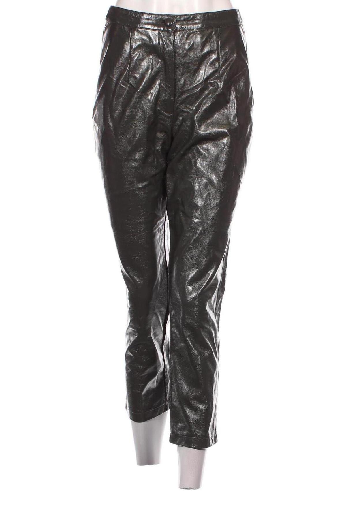 Γυναικείο παντελόνι δερμάτινο Edited, Μέγεθος S, Χρώμα Γκρί, Τιμή 5,92 €