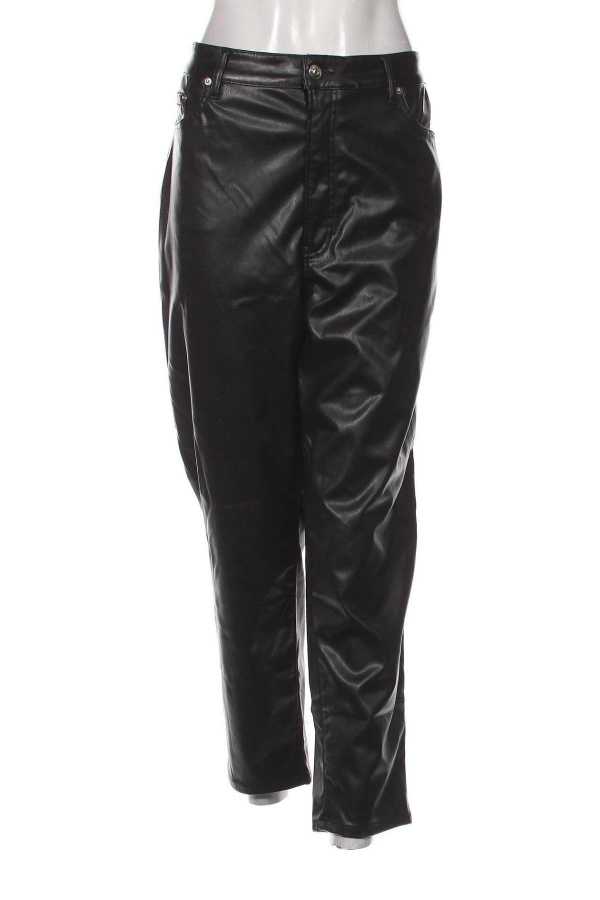 Γυναικείο παντελόνι δερμάτινο H&M Divided, Μέγεθος XL, Χρώμα Μαύρο, Τιμή 8,45 €