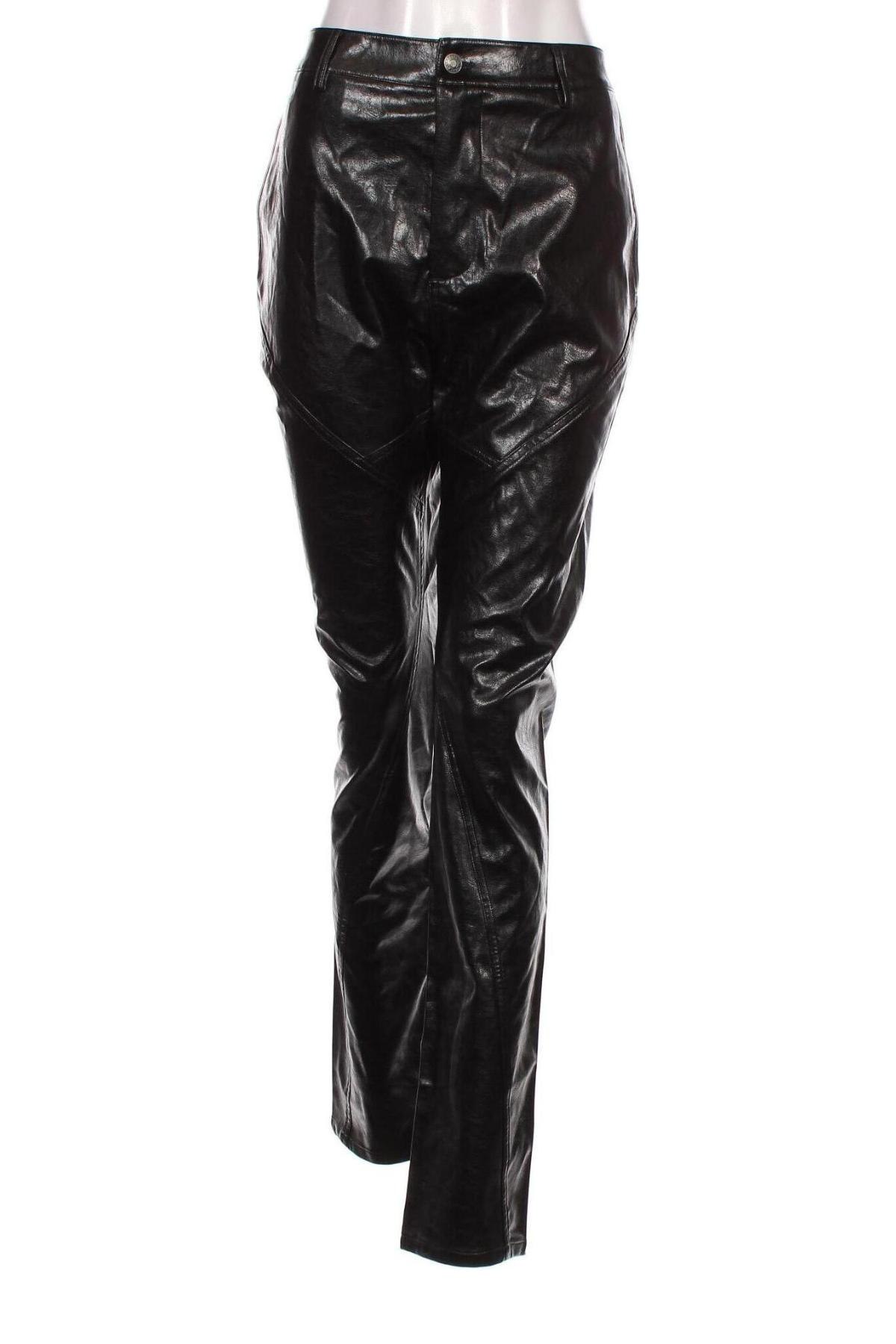 Дамски кожен панталон Jaded London, Размер XL, Цвят Черен, Цена 47,85 лв.