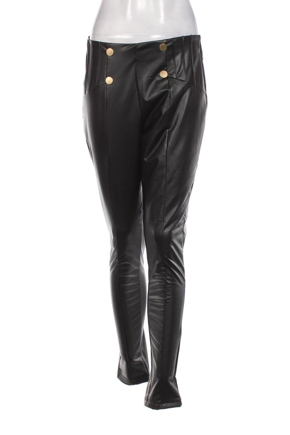 Γυναικείο παντελόνι δερμάτινο ONLY, Μέγεθος L, Χρώμα Μαύρο, Τιμή 4,18 €