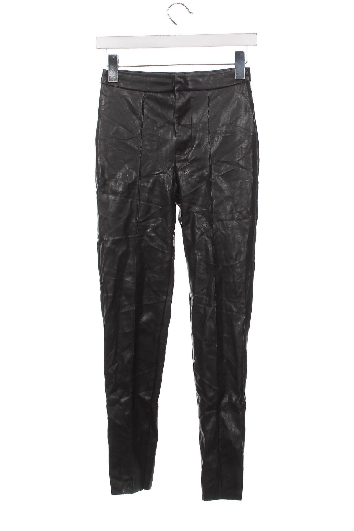 Дамски кожен панталон Primark, Размер XXS, Цвят Черен, Цена 7,83 лв.