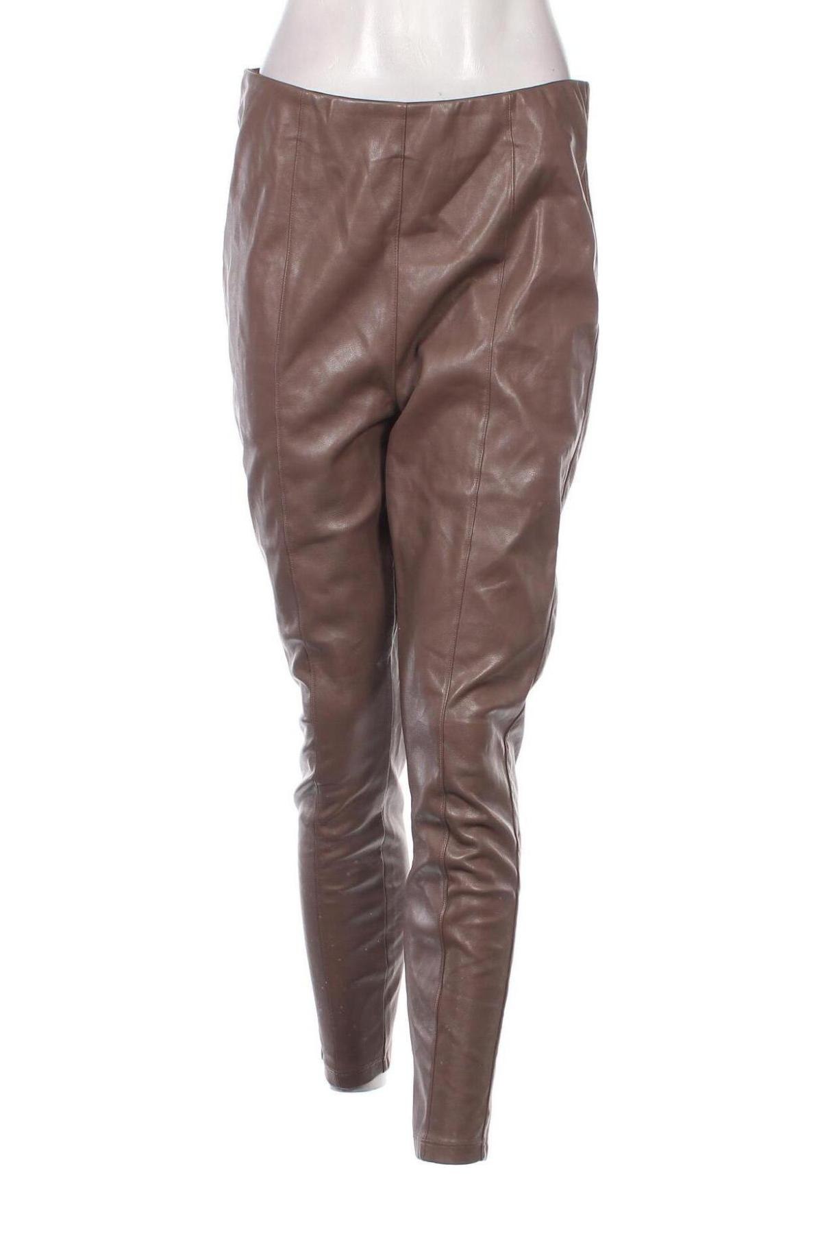 Γυναικείο παντελόνι δερμάτινο Reserved, Μέγεθος L, Χρώμα Καφέ, Τιμή 2,04 €