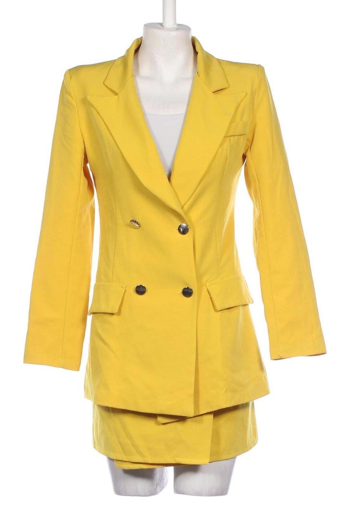 Γυναικείο κοστούμι Missy Empire, Μέγεθος M, Χρώμα Κίτρινο, Τιμή 44,50 €
