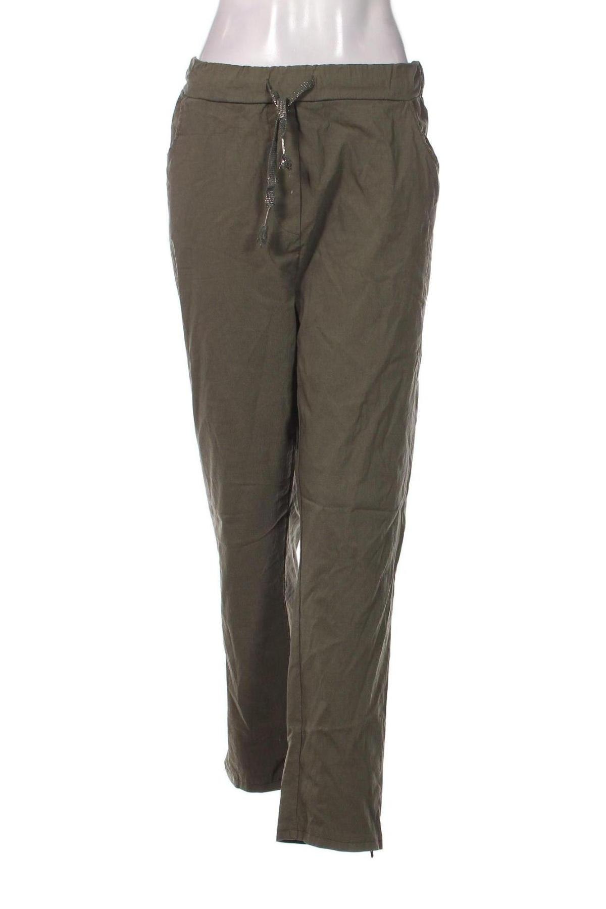 Pantaloni de femei Made In Italy, Mărime XXL, Culoare Verde, Preț 95,39 Lei