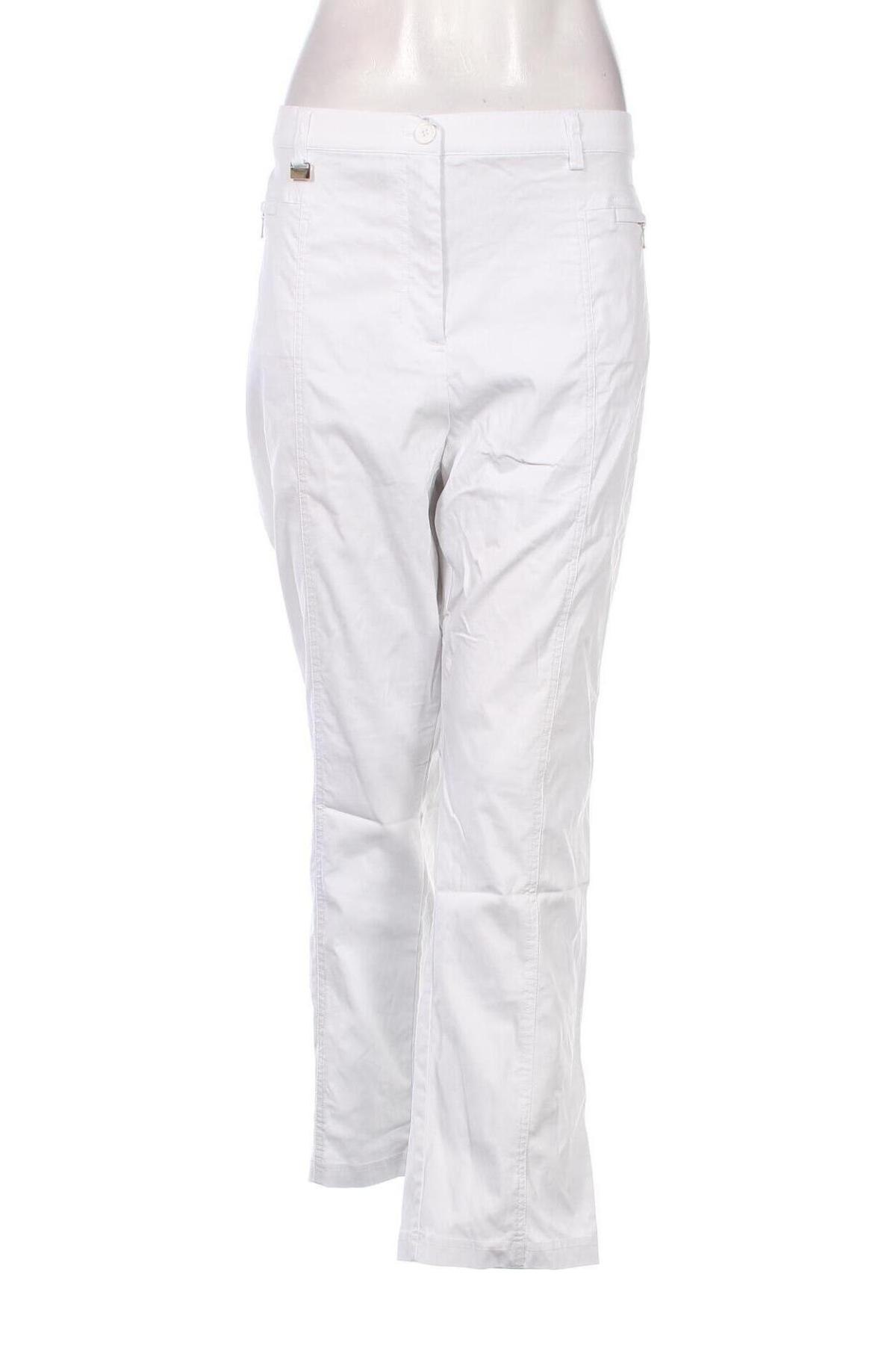Γυναικείο παντελόνι Mia Moda, Μέγεθος 3XL, Χρώμα Λευκό, Τιμή 15,25 €