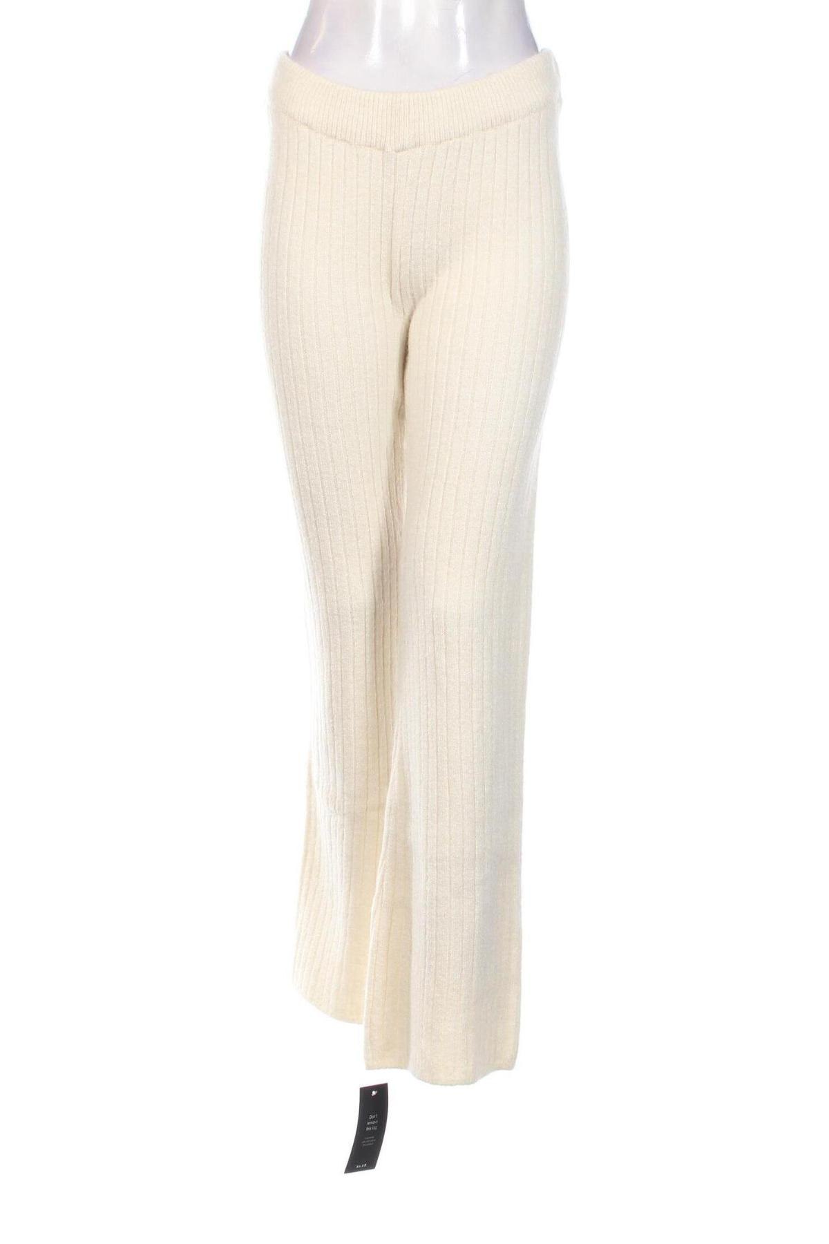 Дамски панталон NA-KD, Размер M, Цвят Екрю, Цена 25,23 лв.