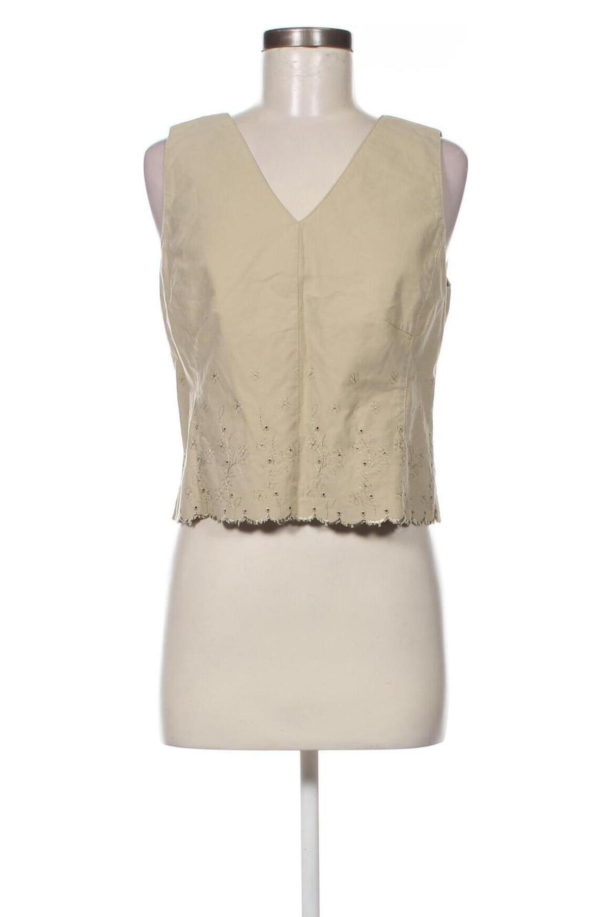 Γυναικείο αμάνικο μπλουζάκι Hirsch, Μέγεθος M, Χρώμα  Μπέζ, Τιμή 2,66 €