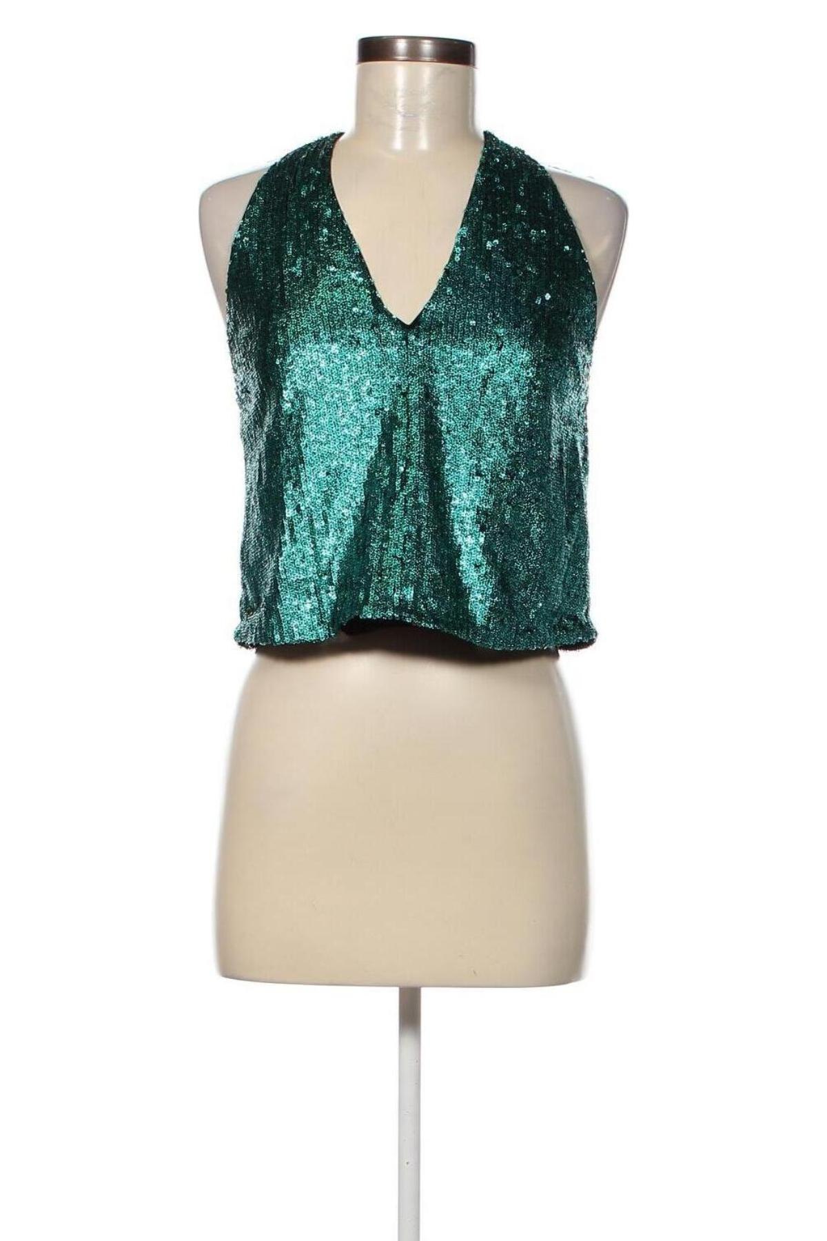 Γυναικείο αμάνικο μπλουζάκι Pinko, Μέγεθος M, Χρώμα Πράσινο, Τιμή 47,64 €
