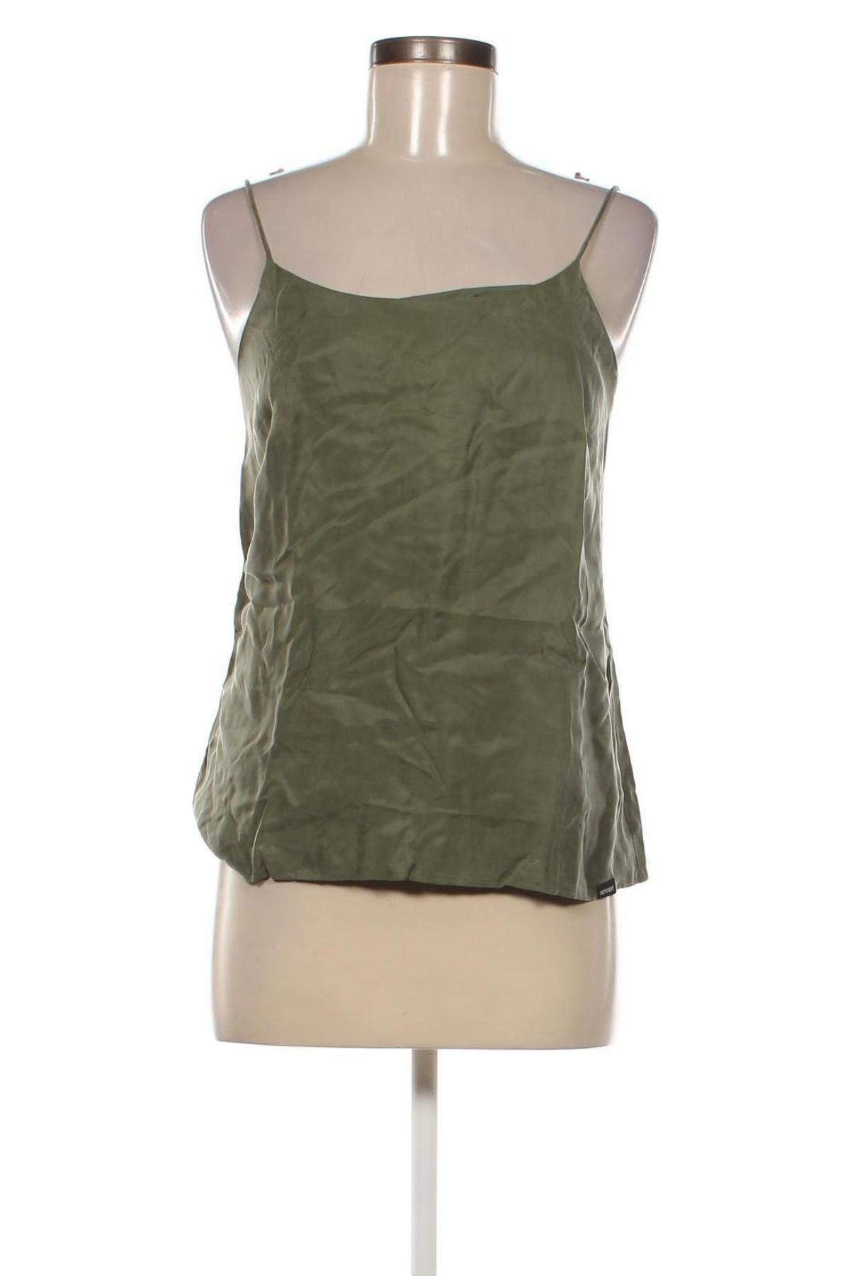 Γυναικείο αμάνικο μπλουζάκι Superdry, Μέγεθος M, Χρώμα Πράσινο, Τιμή 14,53 €
