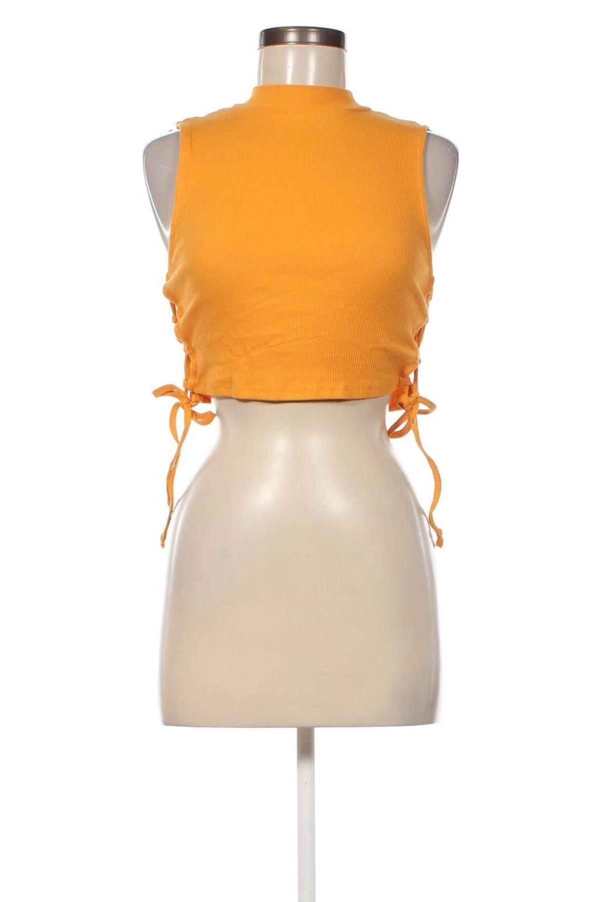 Γυναικείο αμάνικο μπλουζάκι Tally Weijl, Μέγεθος L, Χρώμα Πορτοκαλί, Τιμή 4,44 €
