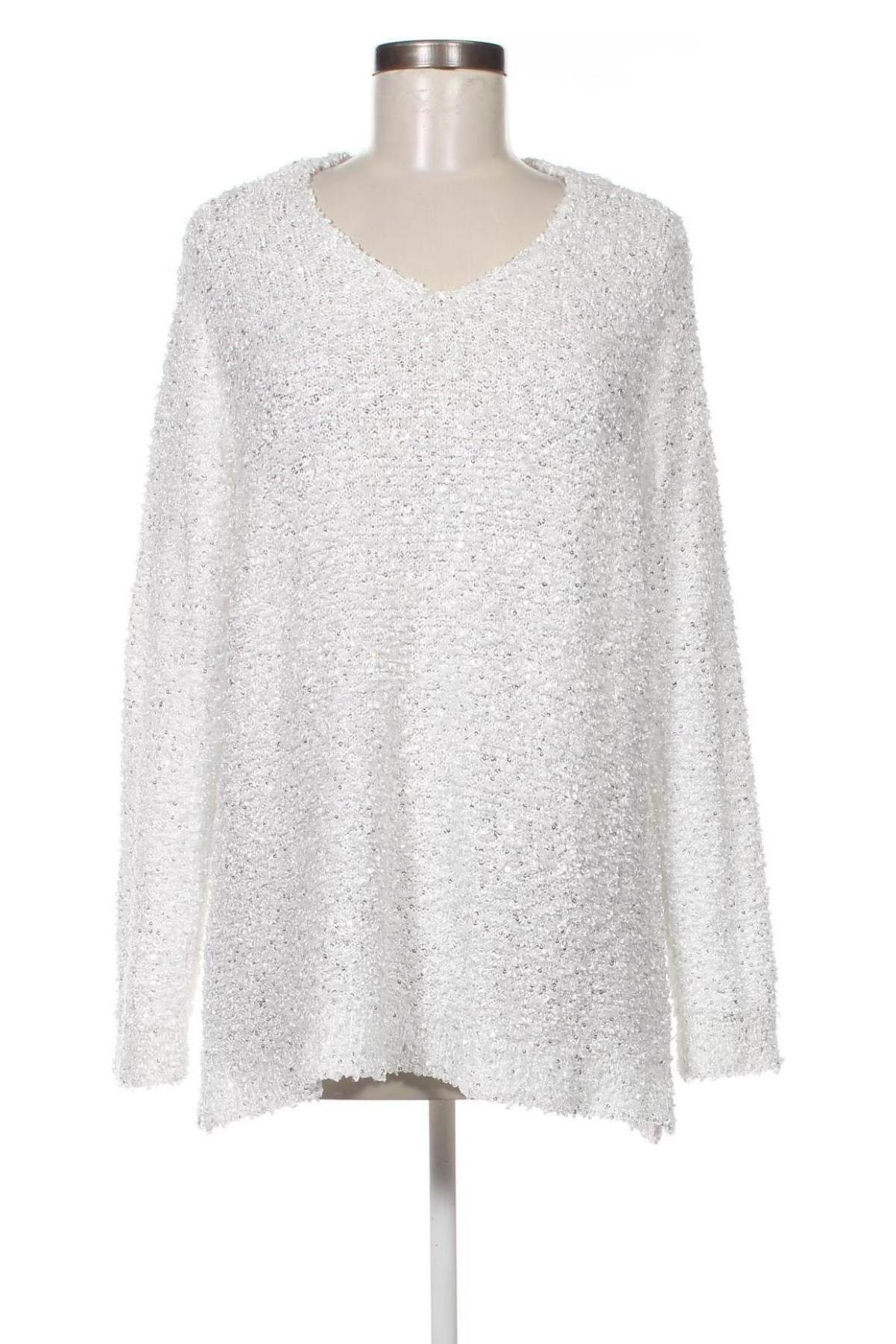 Γυναικείο πουλόβερ Canda, Μέγεθος L, Χρώμα Λευκό, Τιμή 4,13 €