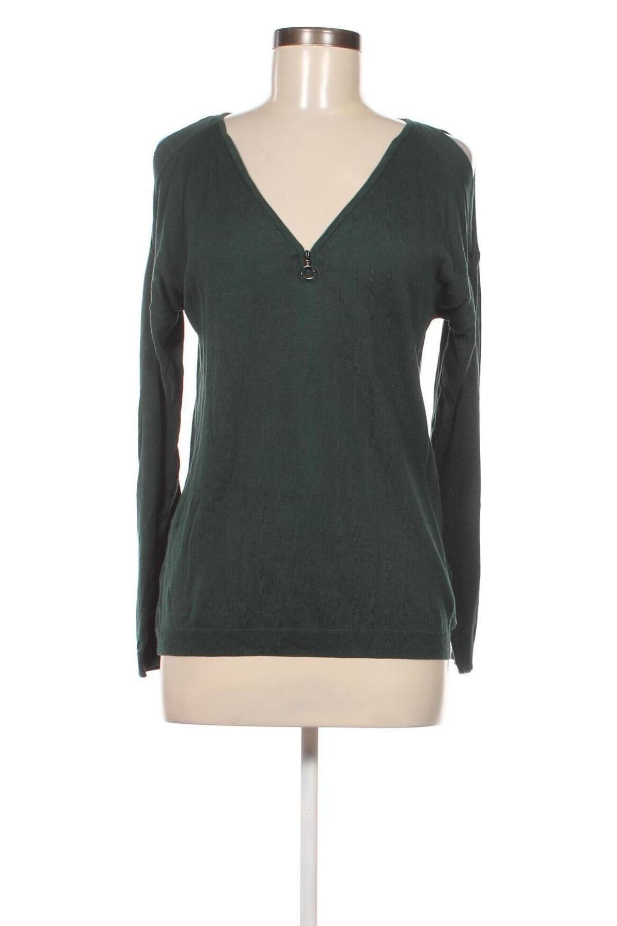 Дамски пуловер IKKS, Размер M, Цвят Зелен, Цена 66,85 лв.