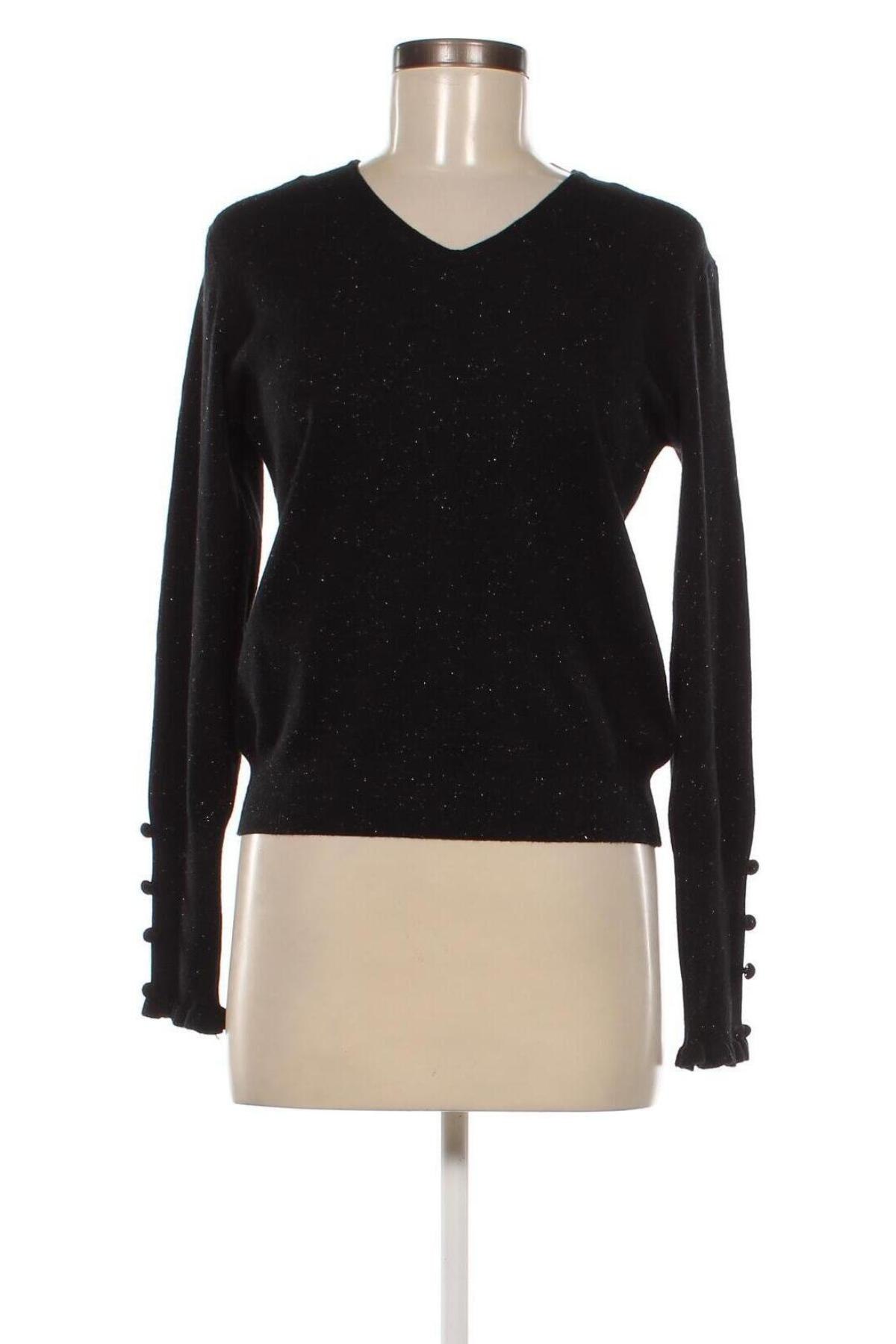 Дамски пуловер M&V, Размер L, Цвят Черен, Цена 12,18 лв.