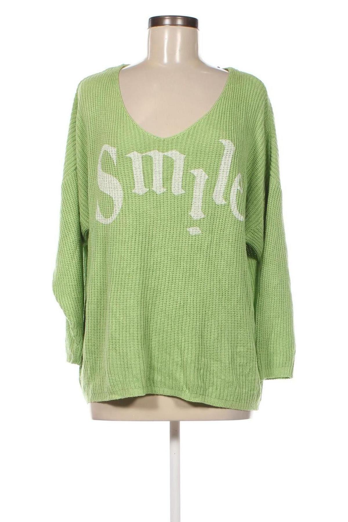 Дамски пуловер Made In Italy, Размер M, Цвят Зелен, Цена 6,96 лв.