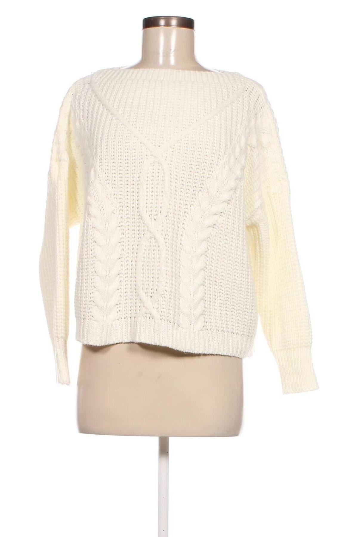 Γυναικείο πουλόβερ Made In Italy, Μέγεθος L, Χρώμα Λευκό, Τιμή 2,67 €