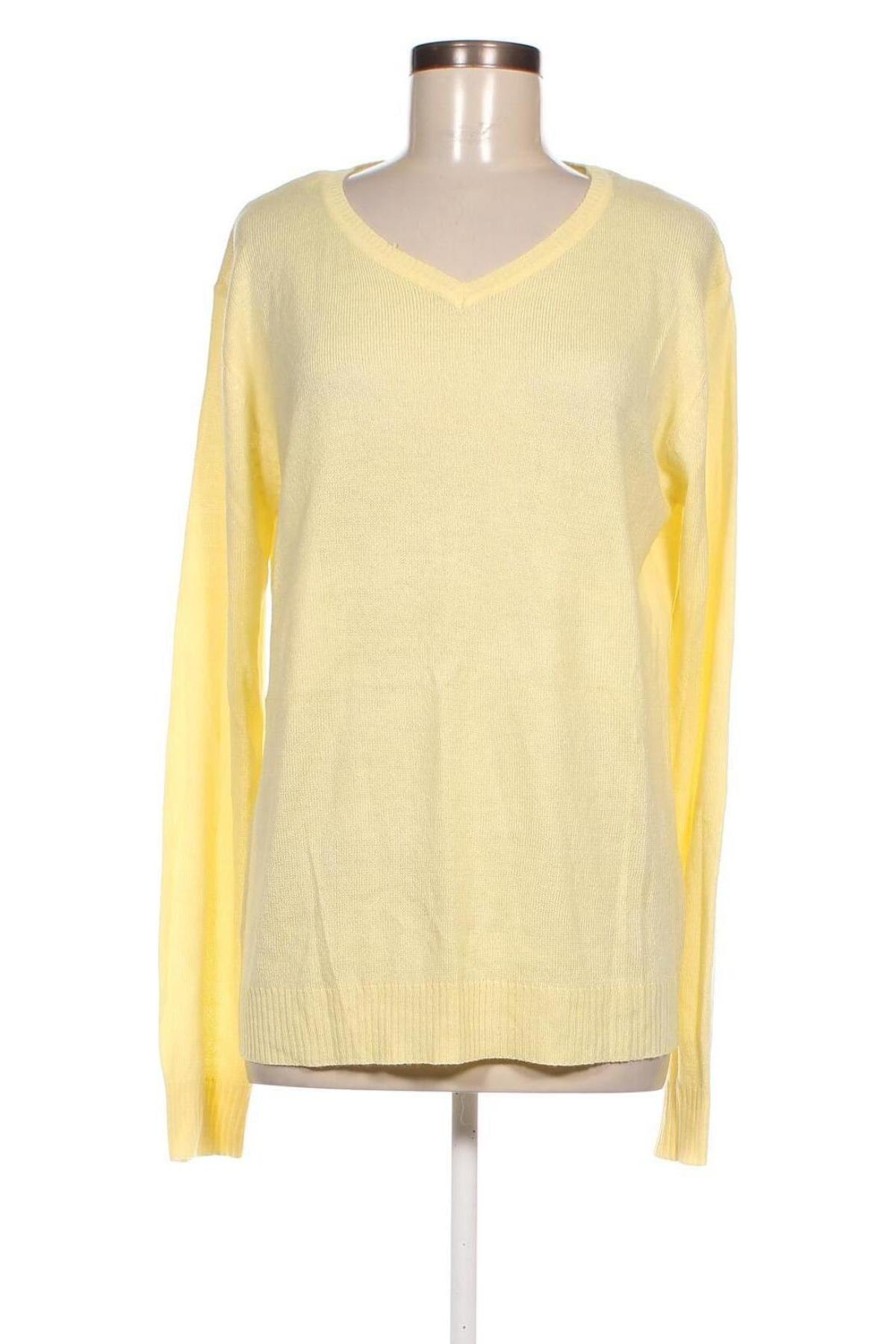 Дамски пуловер Okay, Размер L, Цвят Жълт, Цена 6,67 лв.