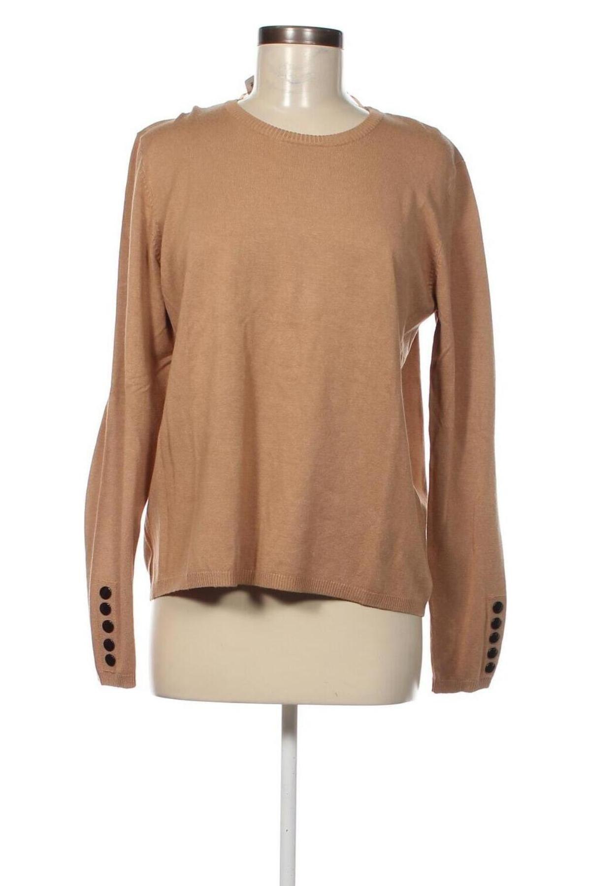 Дамски пуловер Oviesse, Размер XL, Цвят Бежов, Цена 17,02 лв.