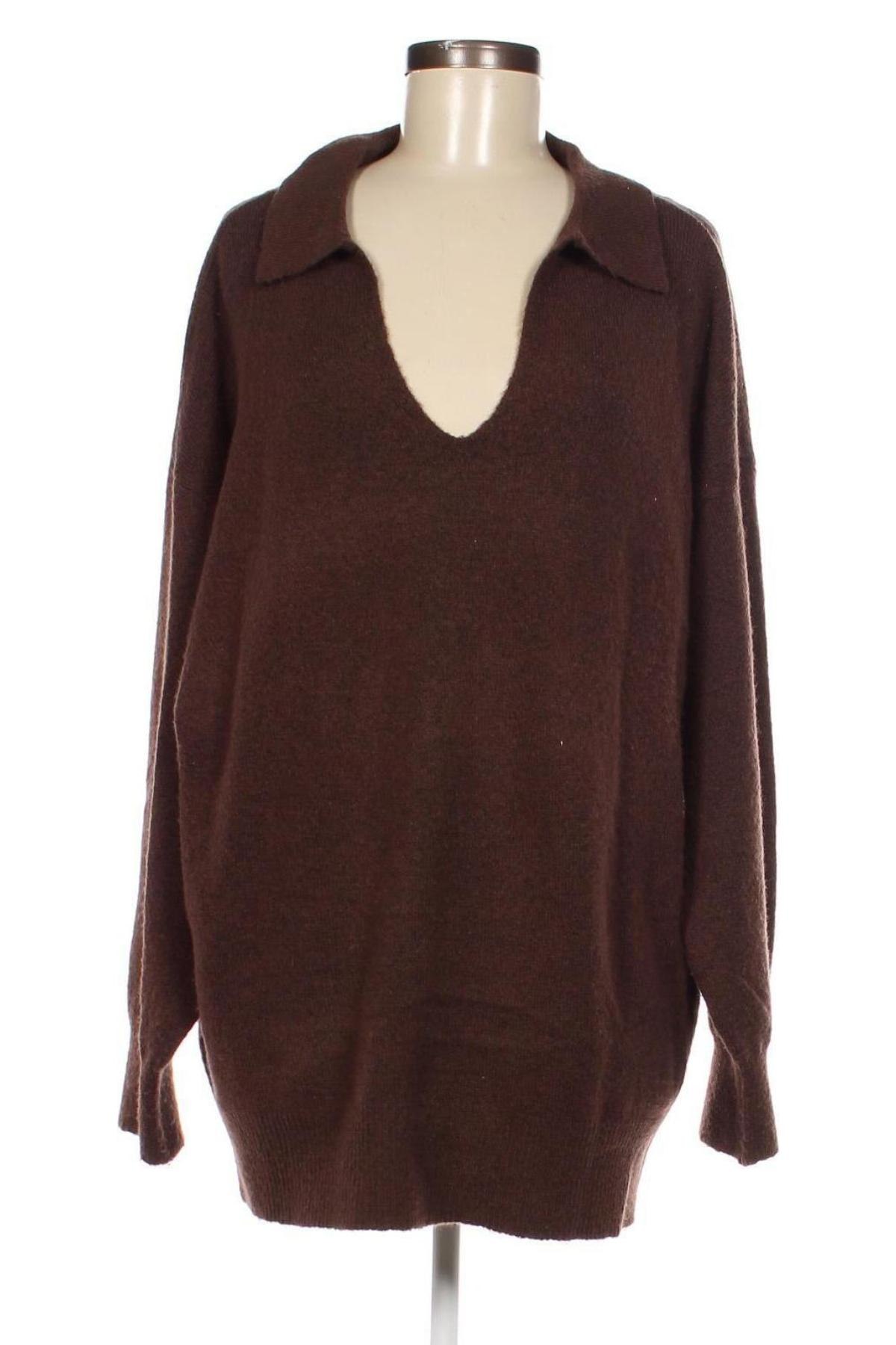 Γυναικείο πουλόβερ Pieces, Μέγεθος M, Χρώμα Καφέ, Τιμή 4,50 €
