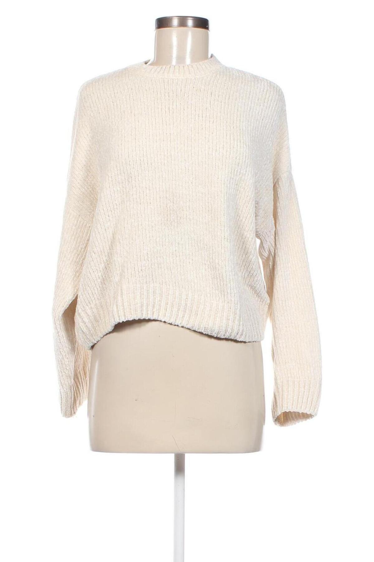 Damski sweter Pull&Bear, Rozmiar S, Kolor ecru, Cena 46,38 zł