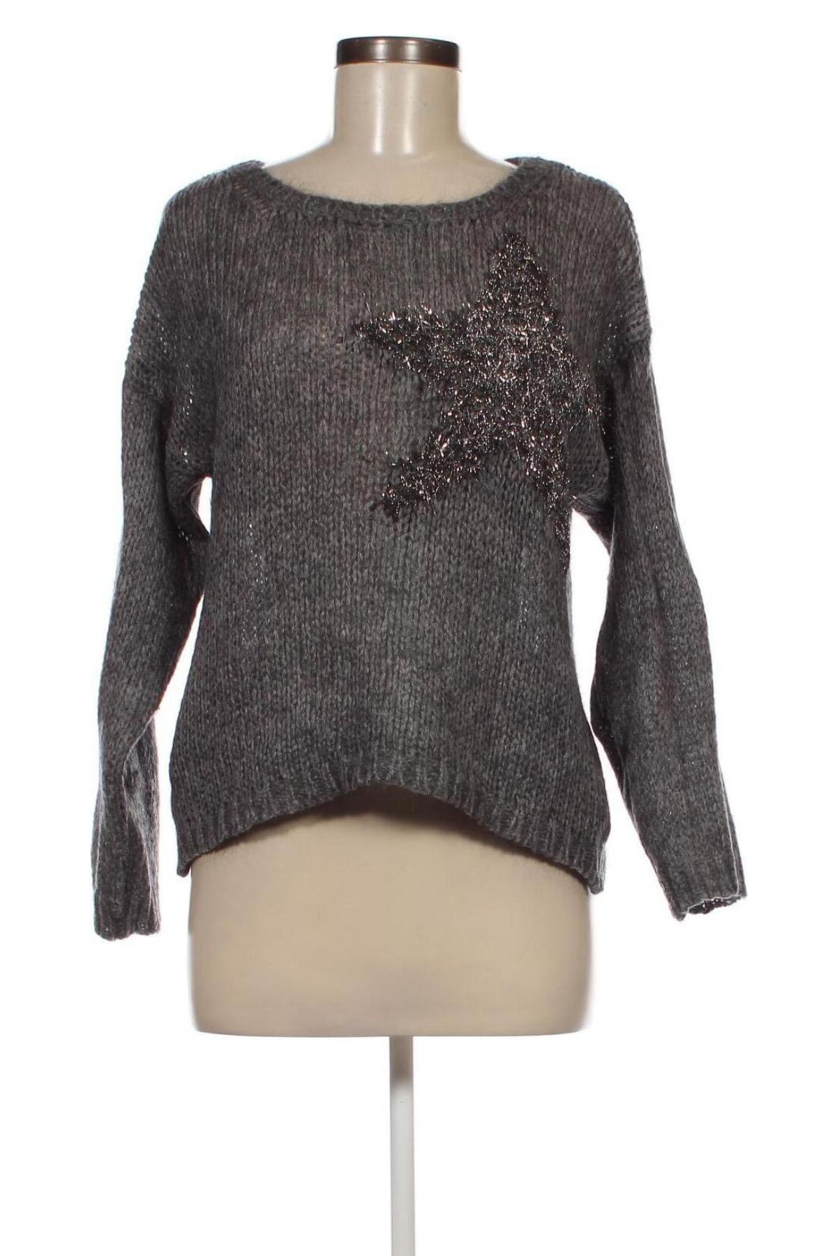 Дамски пуловер Rich & Royal, Размер M, Цвят Сив, Цена 19,36 лв.