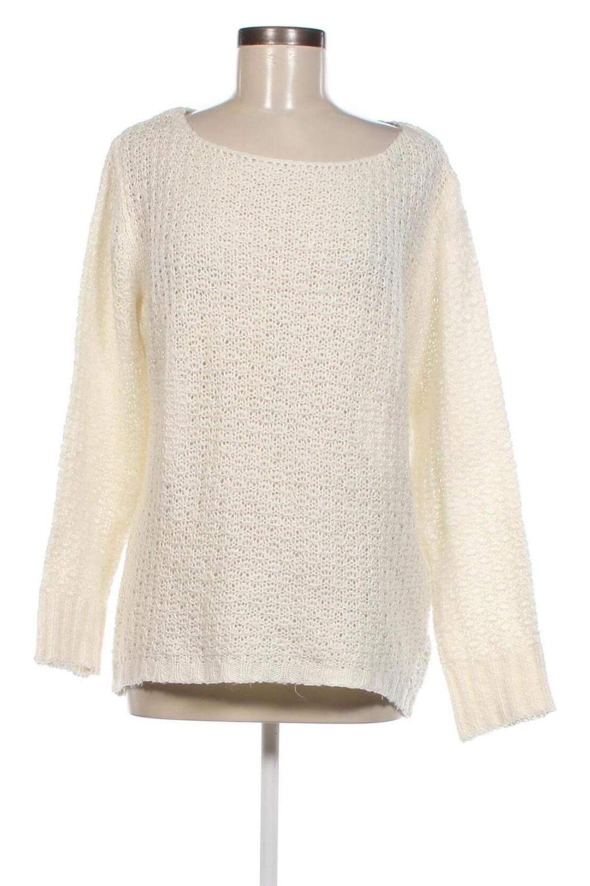 Γυναικείο πουλόβερ Yessica, Μέγεθος L, Χρώμα Λευκό, Τιμή 5,38 €