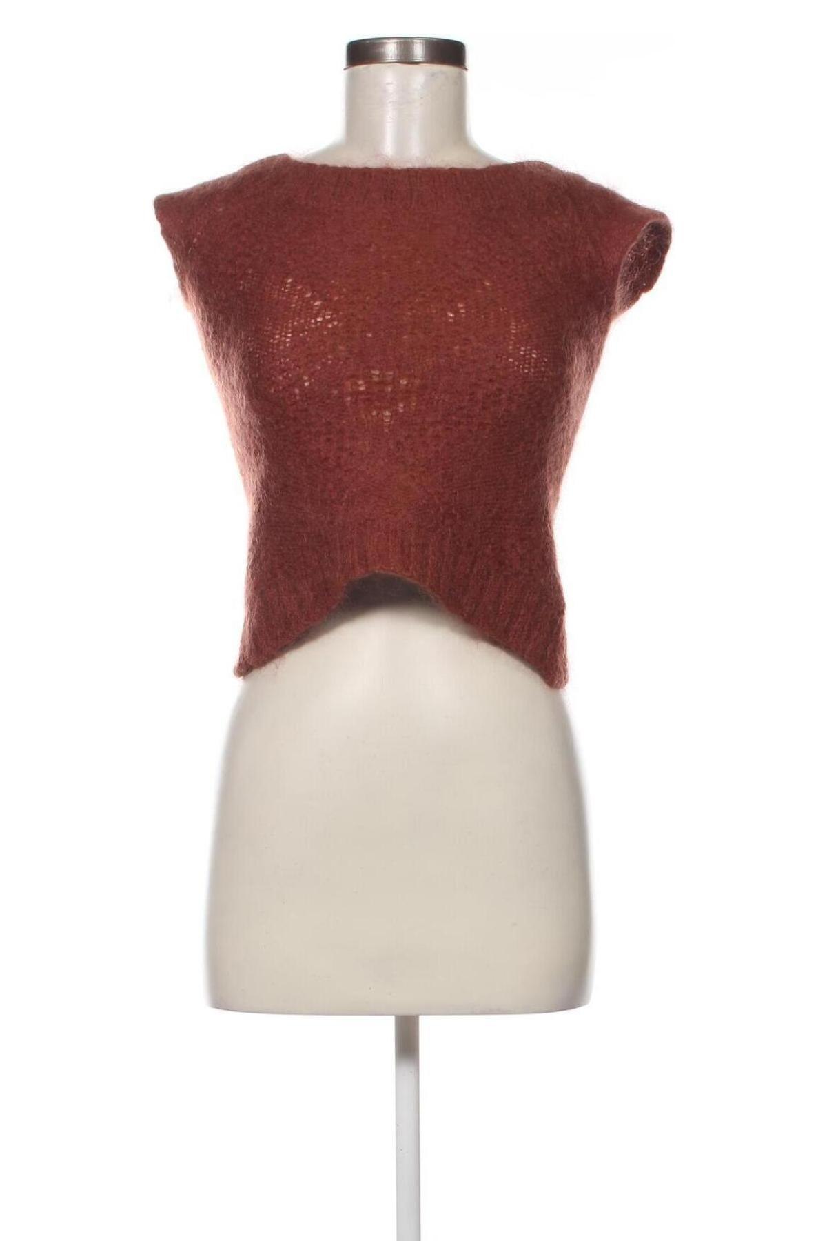 Дамски пуловер Zara, Размер M, Цвят Кафяв, Цена 18,63 лв.