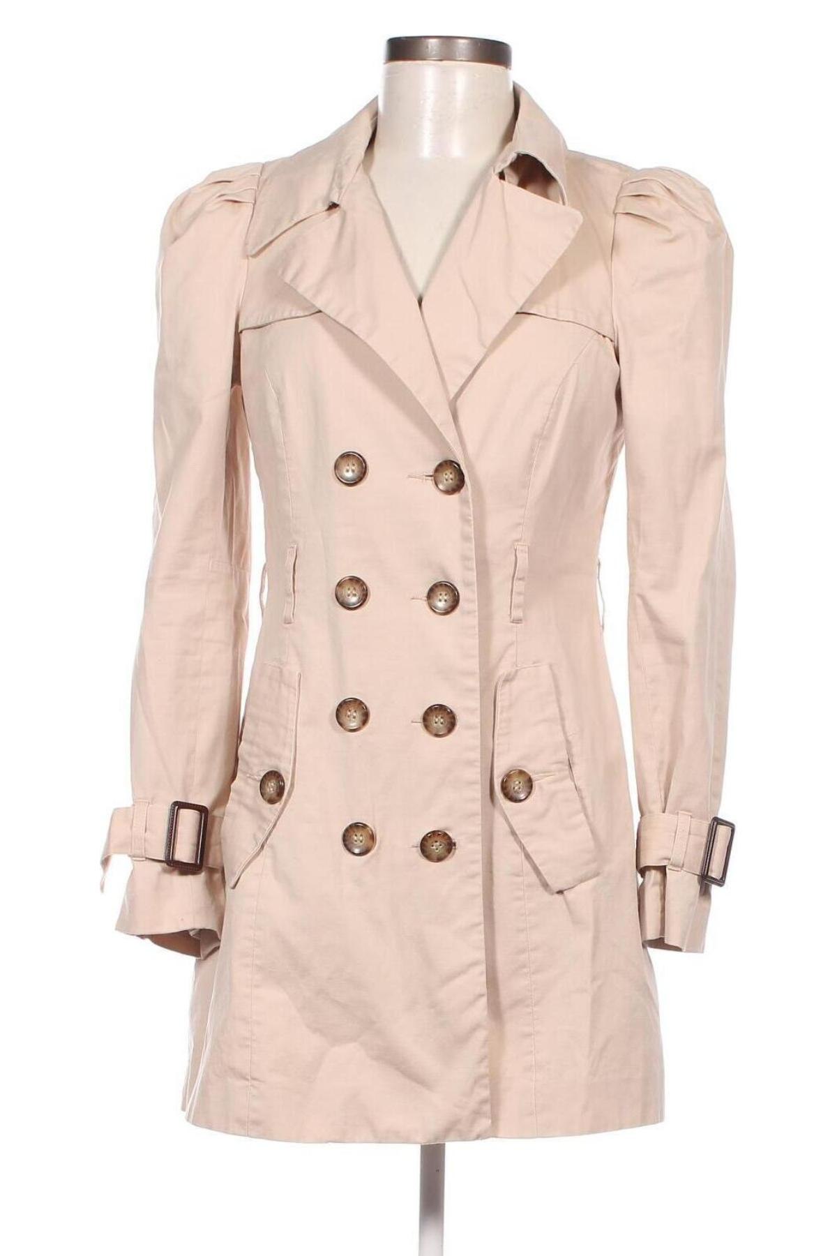 Дамски шлифер Gina Tricot, Размер XS, Цвят Бежов, Цена 19,79 лв.