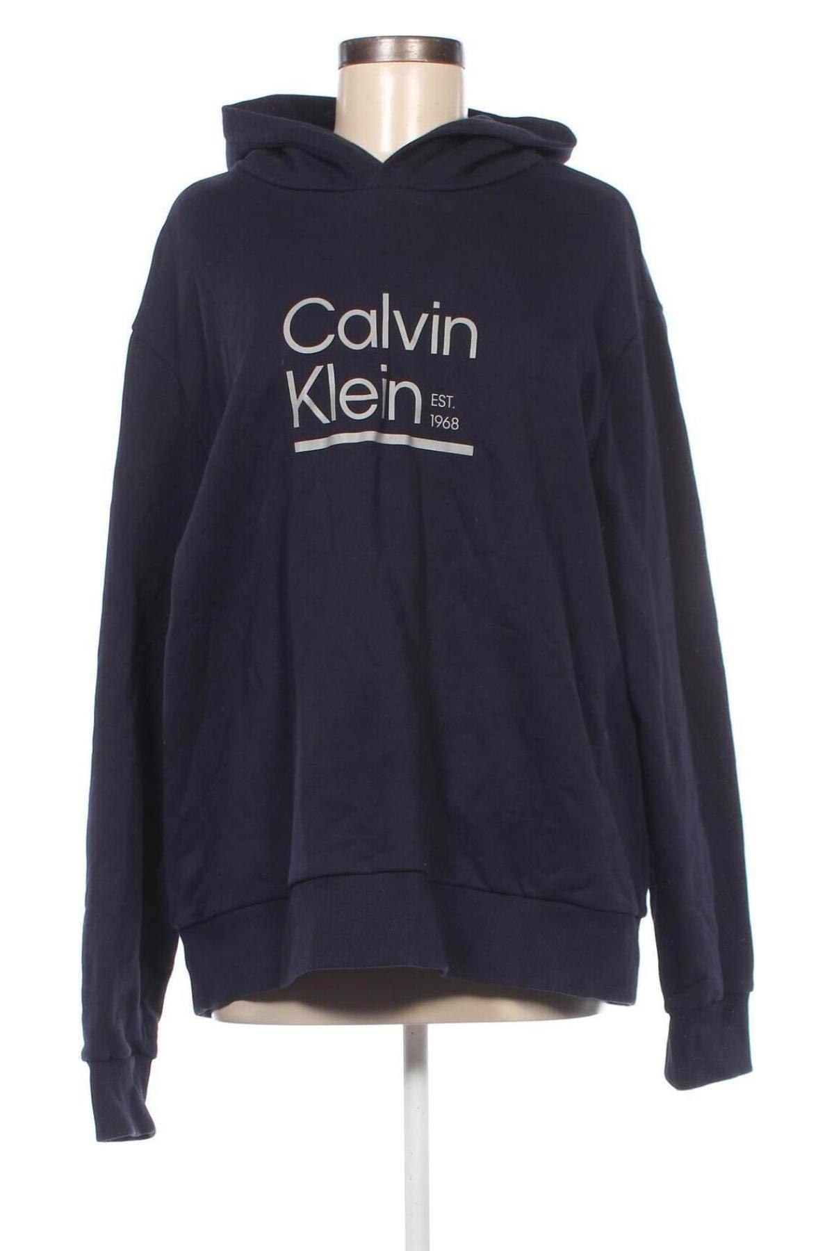 Дамски суичър Calvin Klein, Размер XXL, Цвят Син, Цена 90,20 лв.