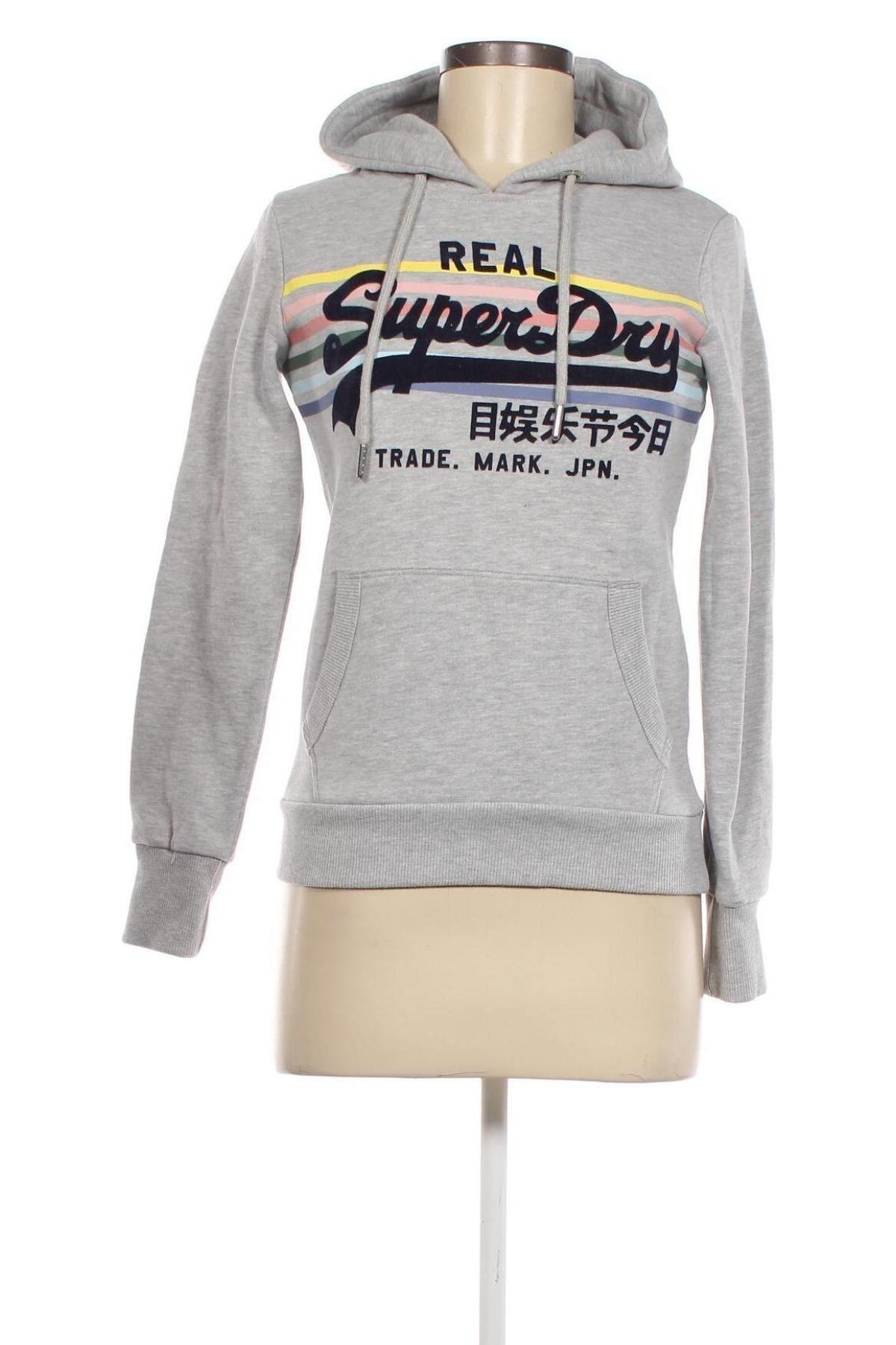 Γυναικείο φούτερ Superdry, Μέγεθος XS, Χρώμα Γκρί, Τιμή 20,13 €